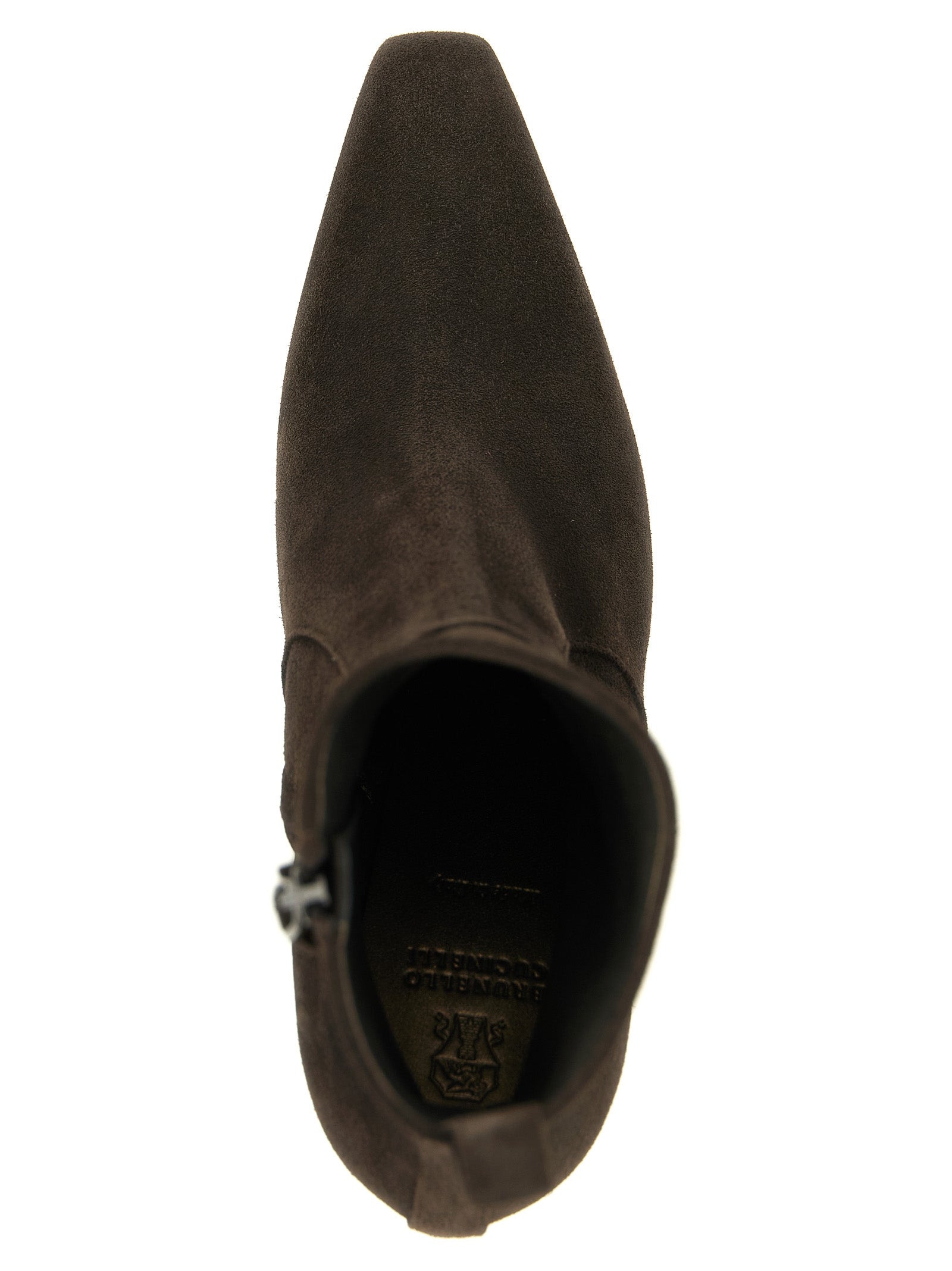 Brunello Cucinelli Brown Calfskin Ankle Boots