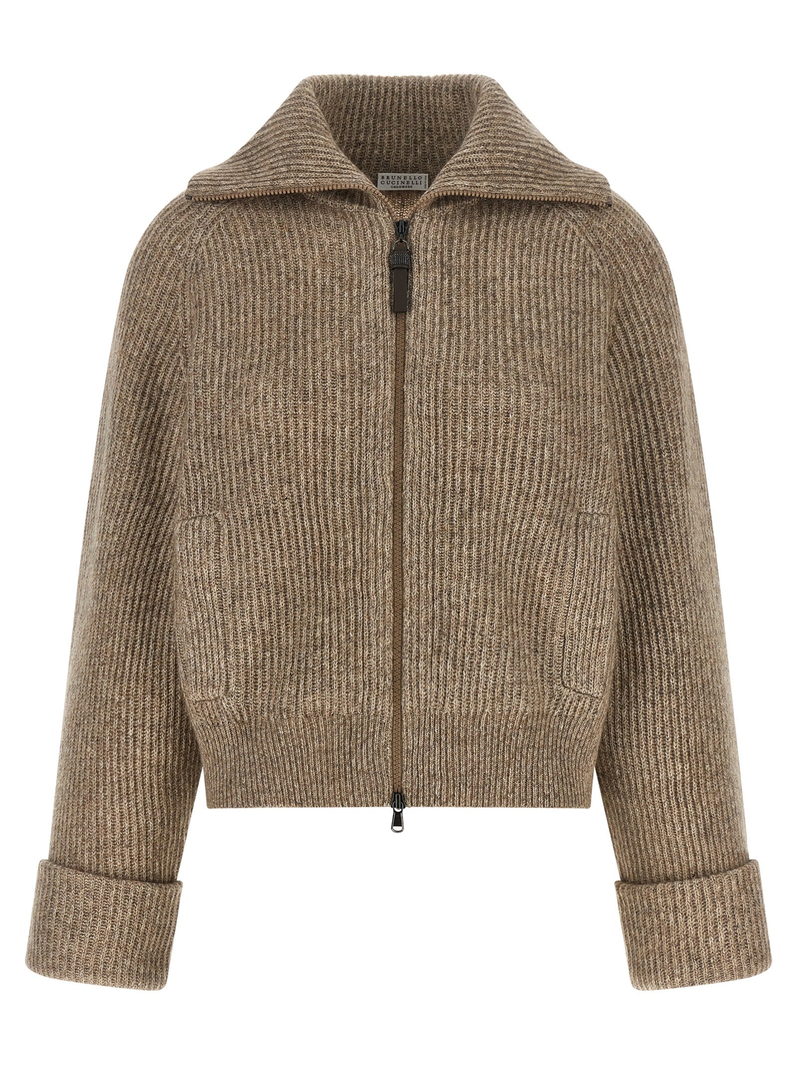 Brunello Cucinelli Beige Cashmere Cardigan