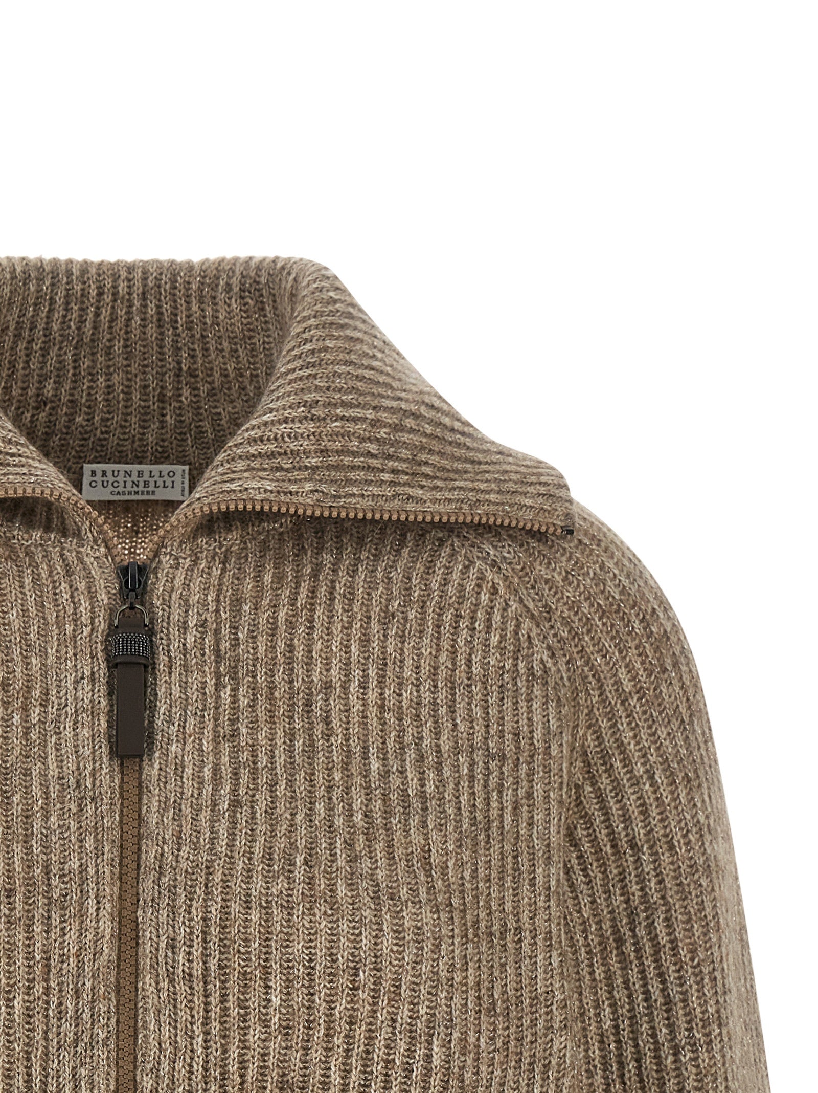 Brunello Cucinelli Beige Cashmere Cardigan