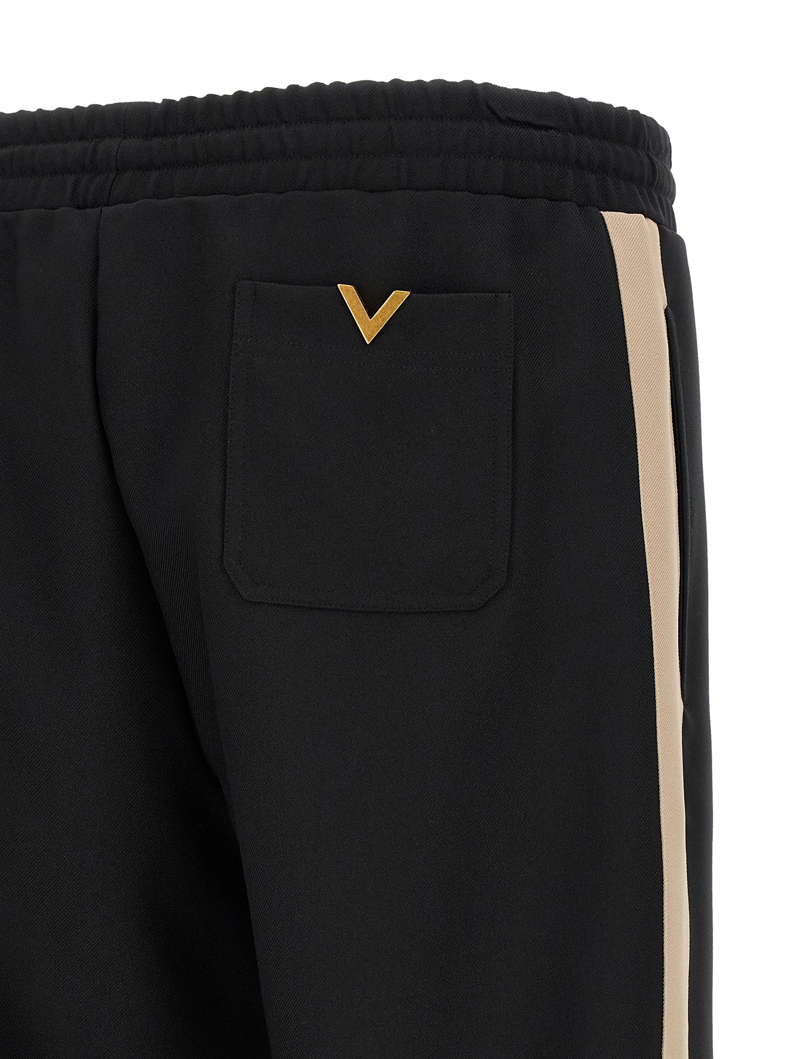 Valentino Garavani Black Polyester Athletic Pants
