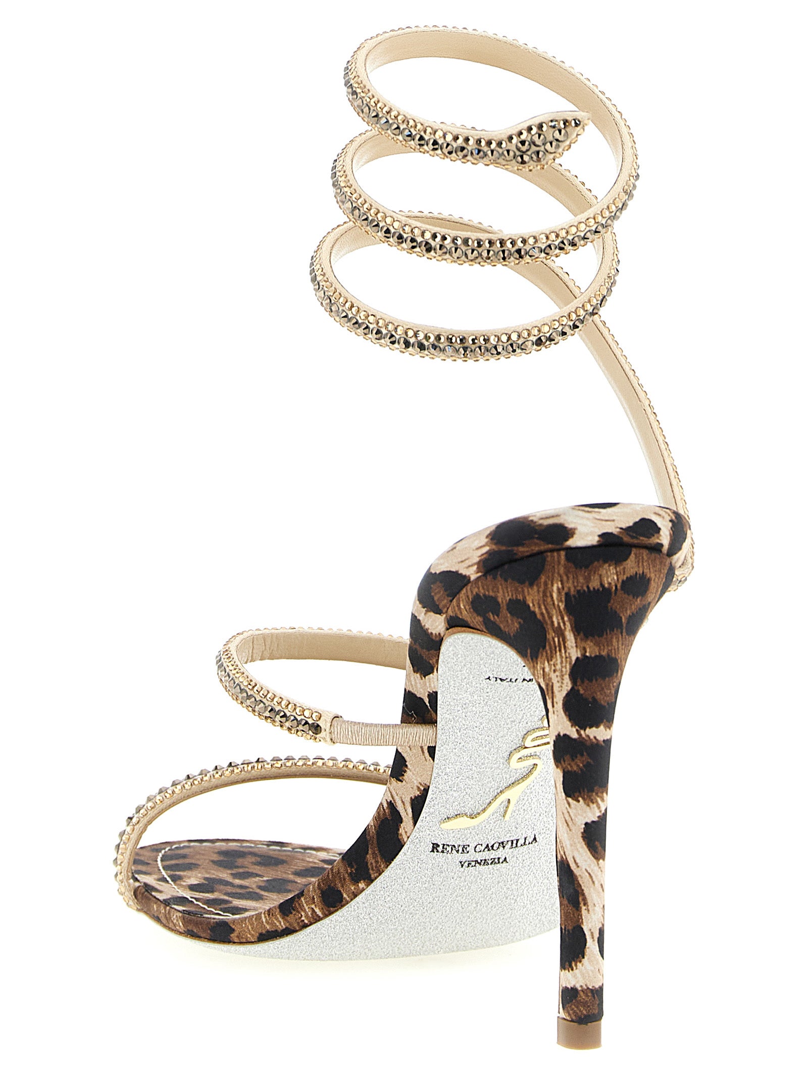 RENE CAOVILLA Multicolor Viscose Stiletto Heel Sandals