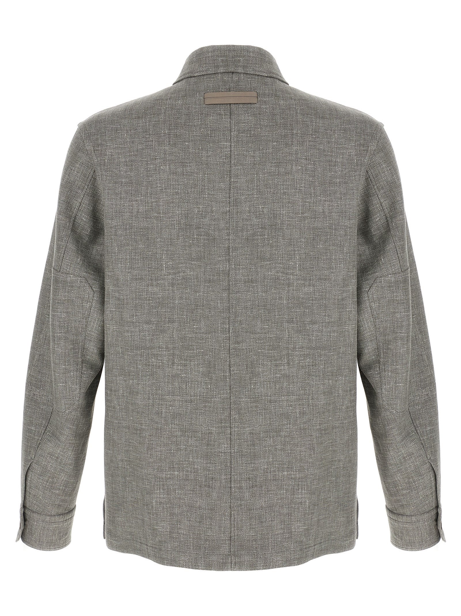 ZEGNA Beige Linen Blouse