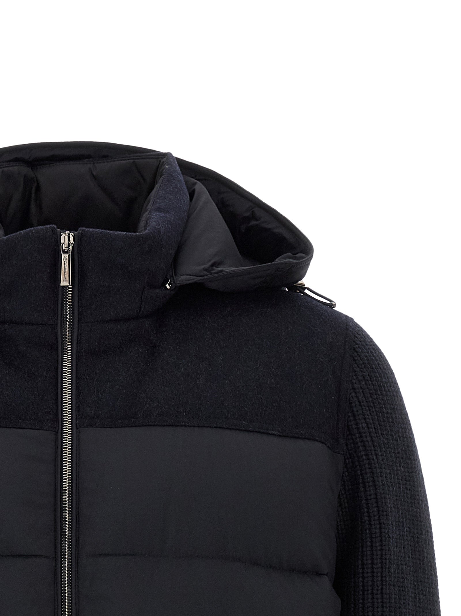 MooRER Blue Wool Full-Length Jacket