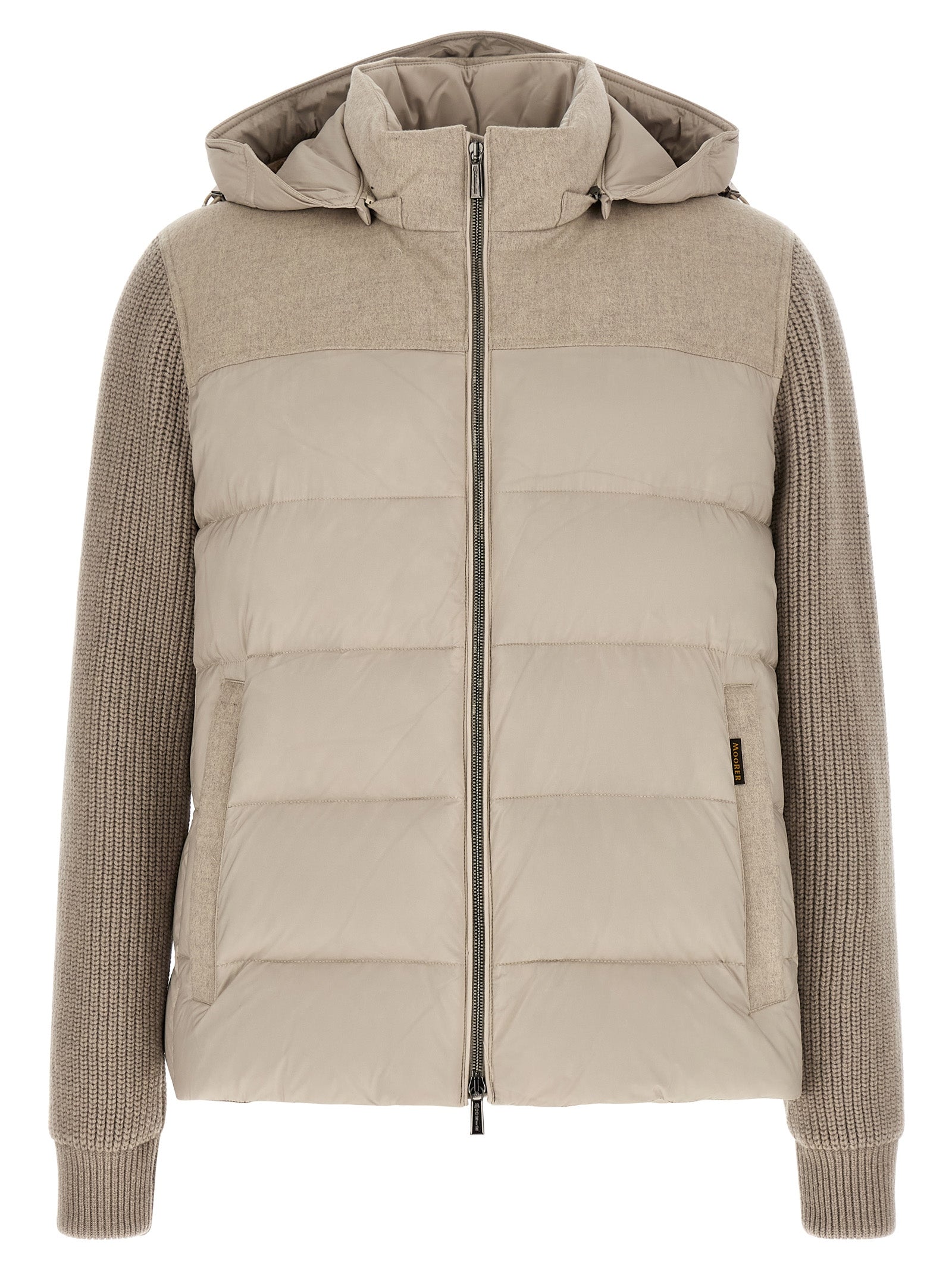 MooRER Beige Wool Full-Length Jacket