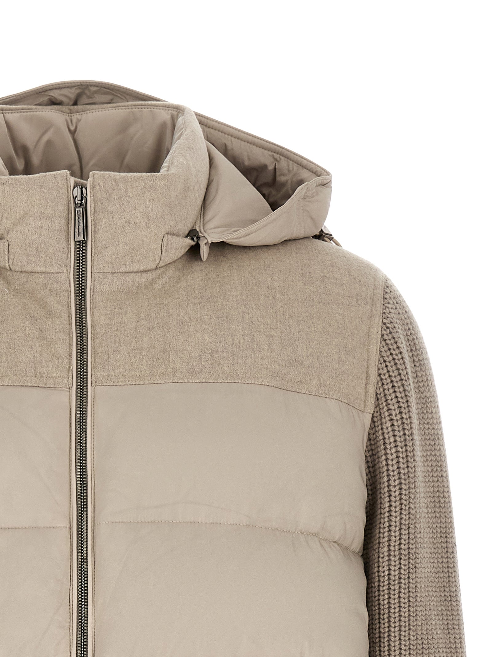 MooRER Beige Wool Full-Length Jacket