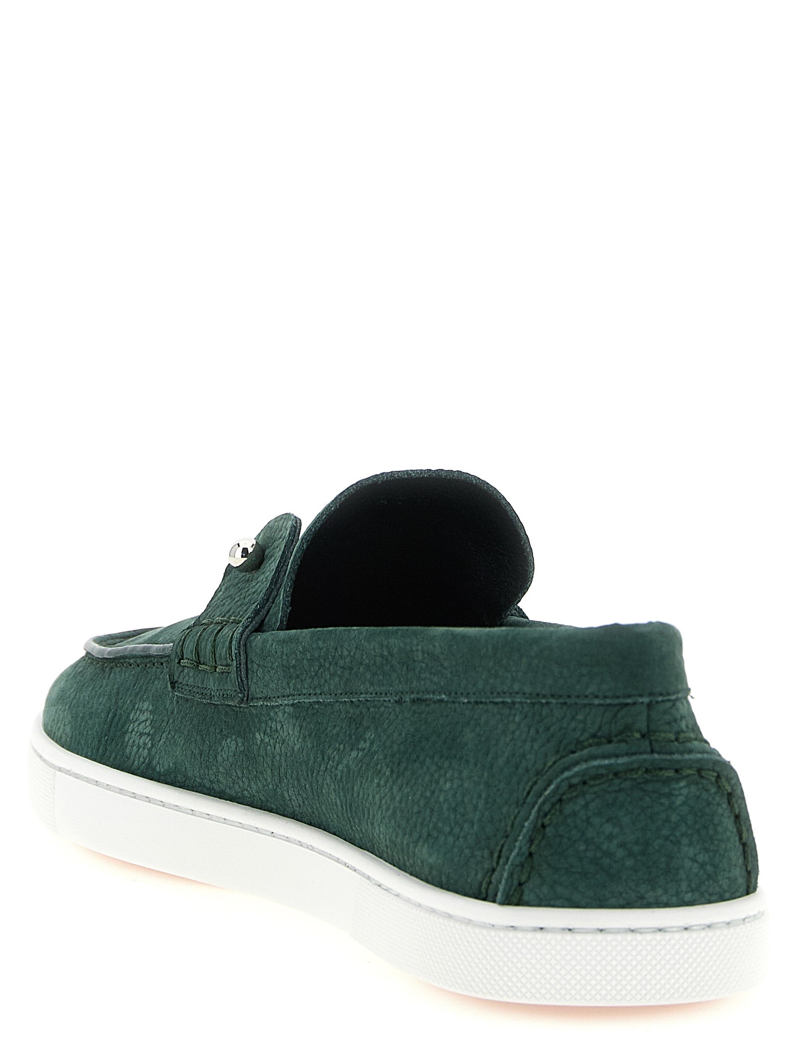 Christian Louboutin Bicolor Calfskin Slip-On Loafers