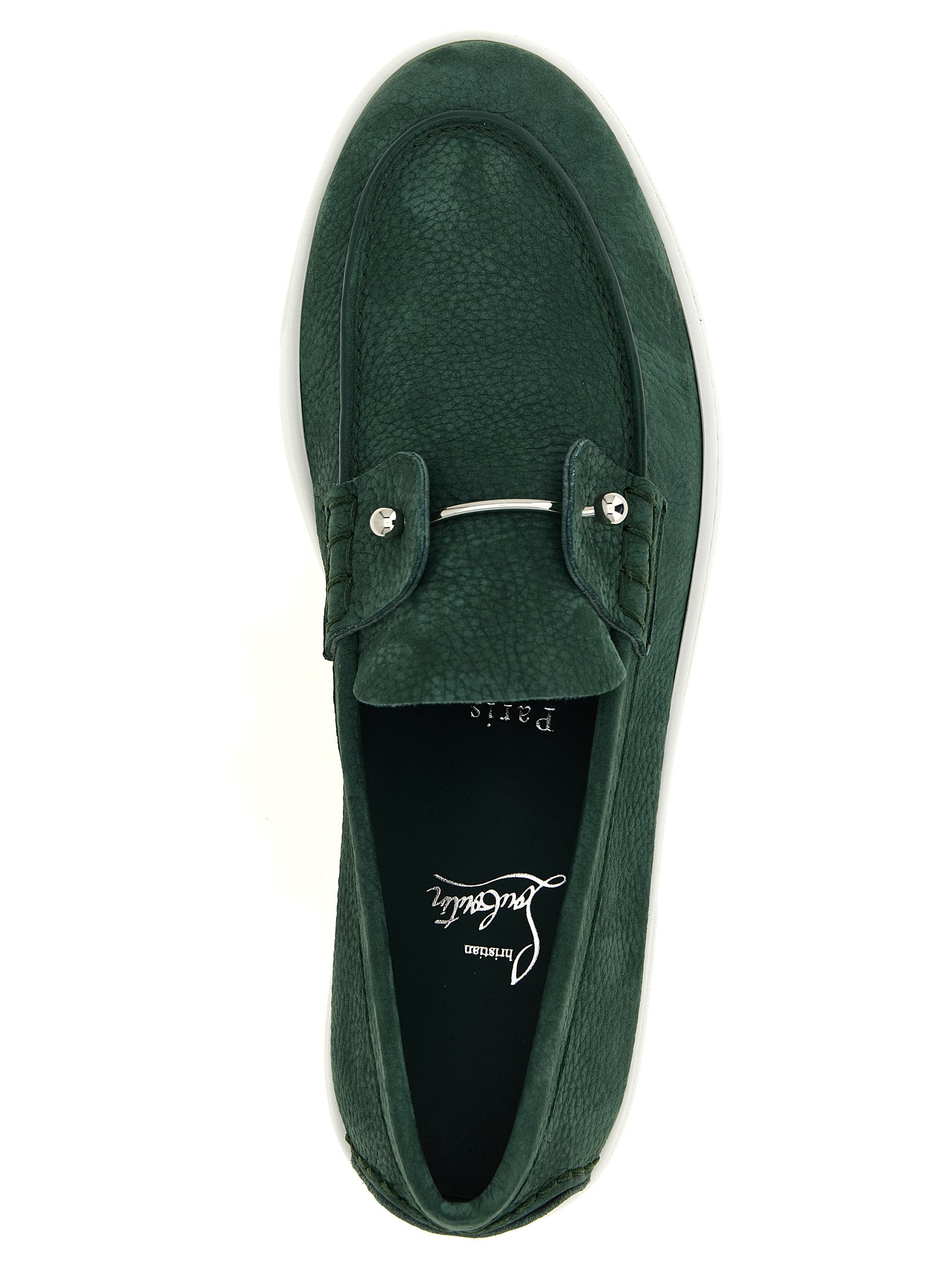 Christian Louboutin Bicolor Calfskin Slip-On Loafers