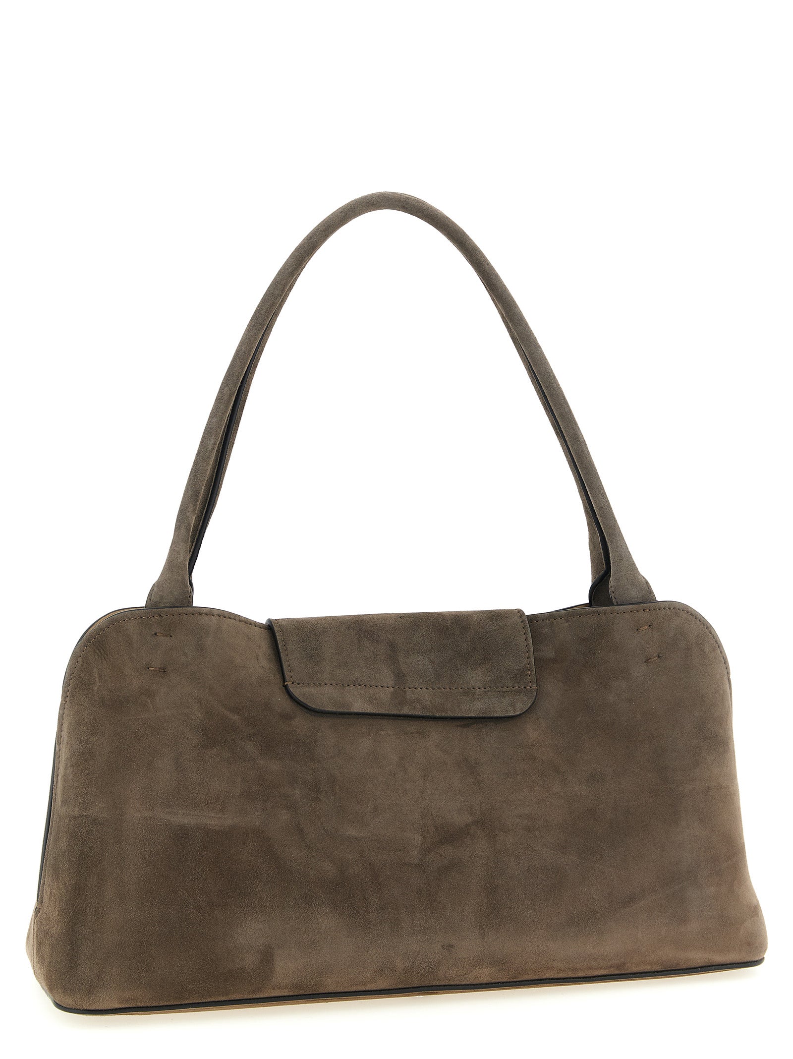 Versace Brown Calfskin Shoulder Bag