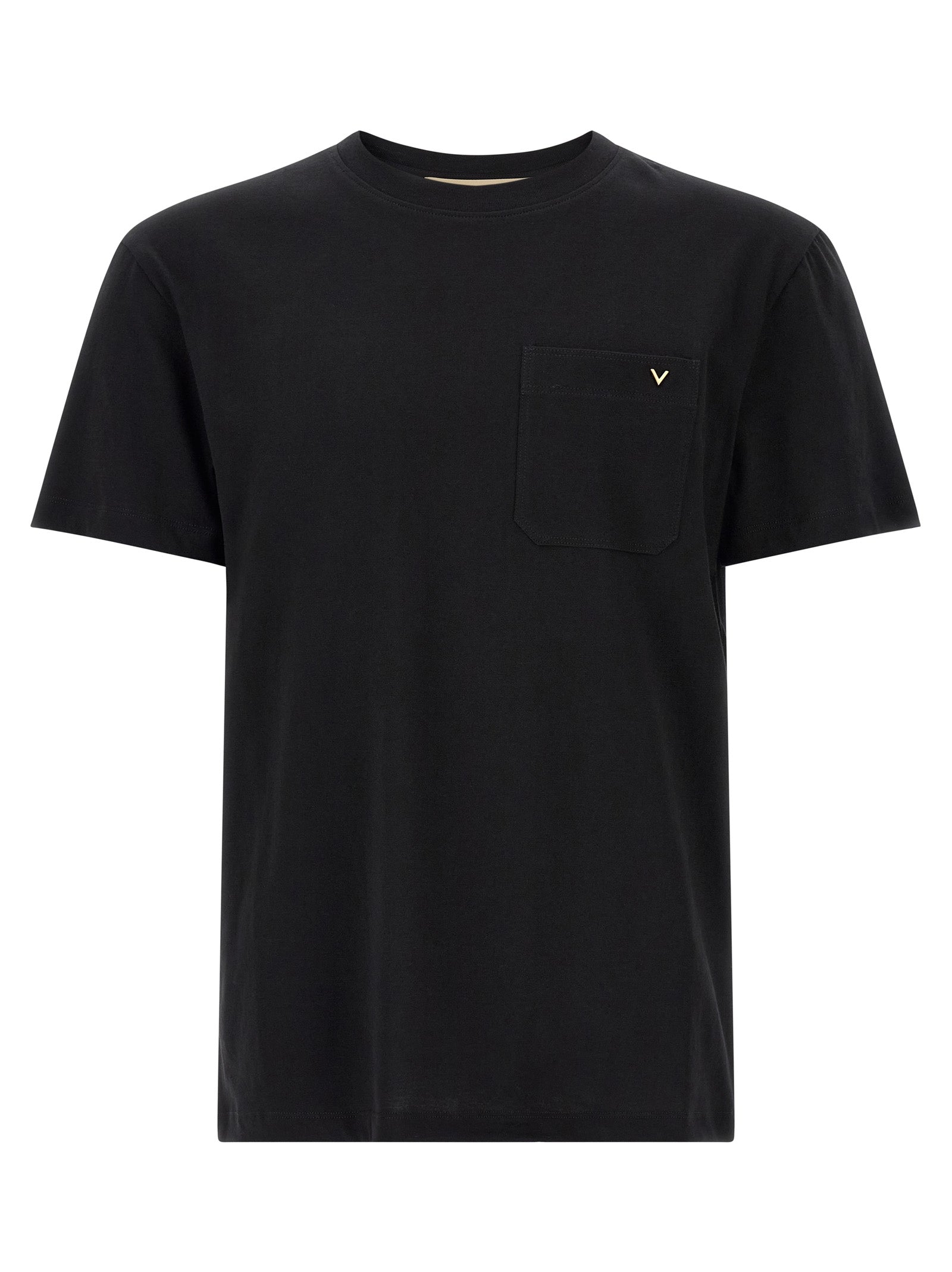Valentino Garavani Black Cotton T-Shirt