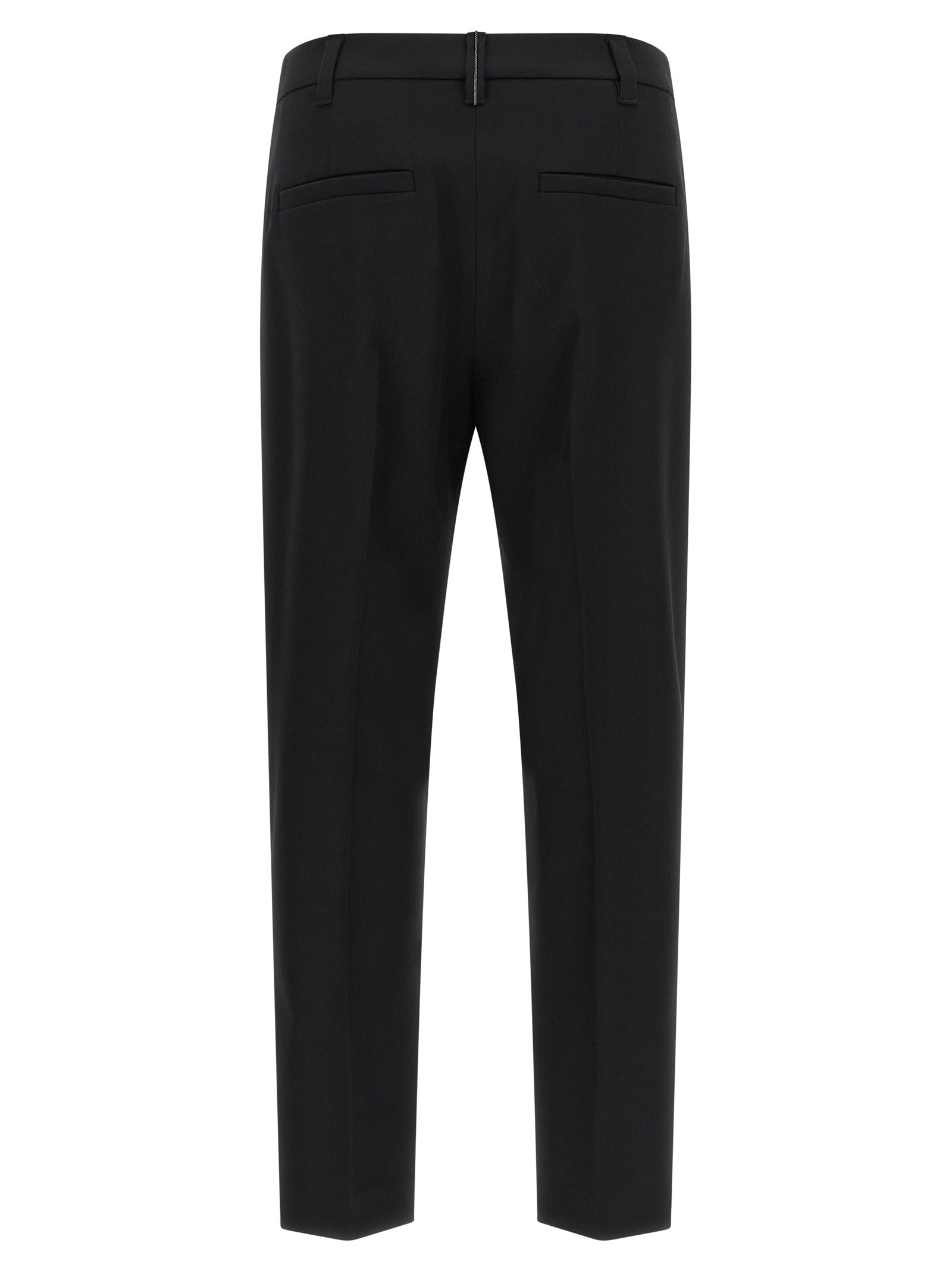 Brunello Cucinelli Black Virgin Wool Dress Pants