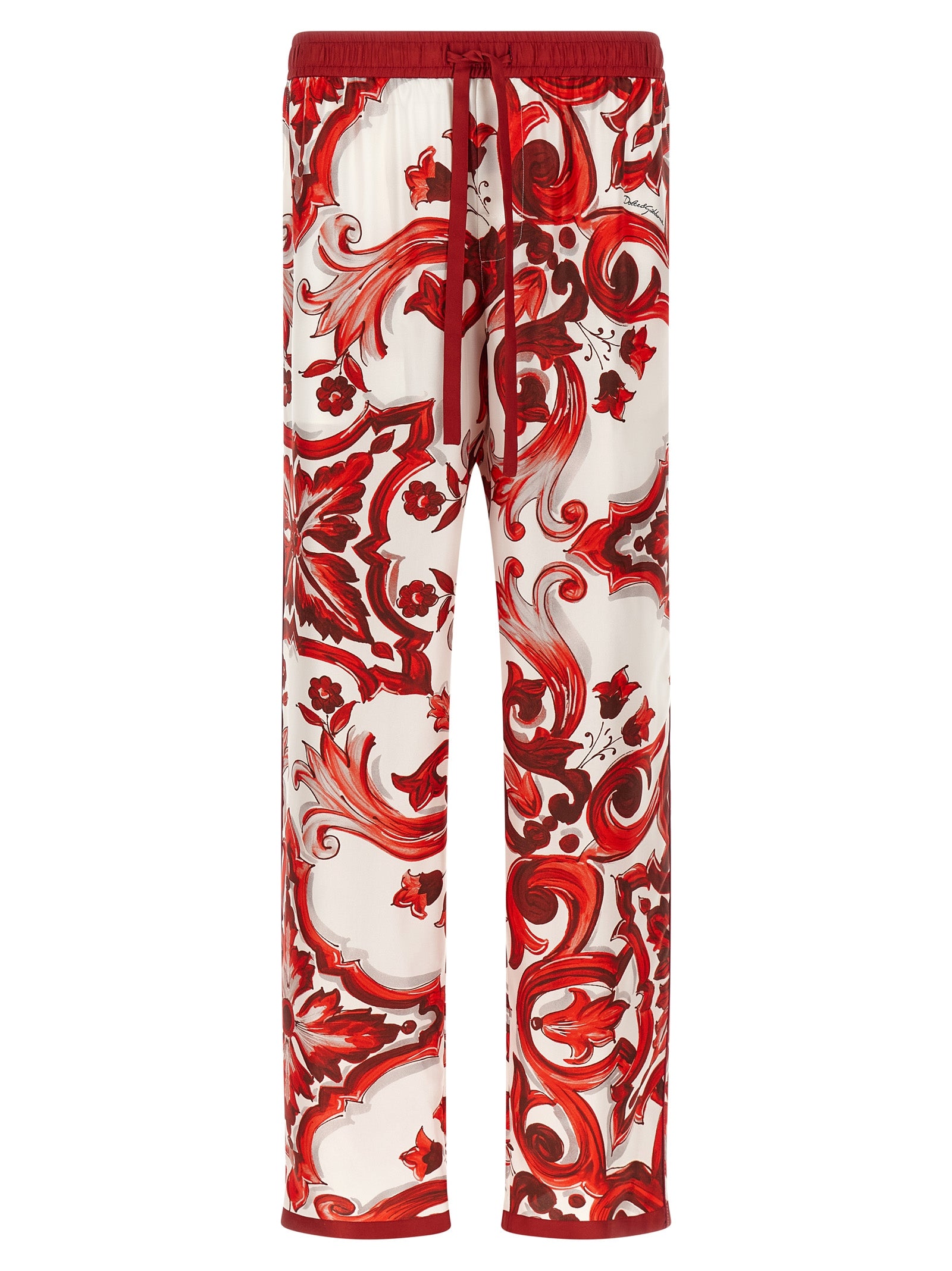 Dolce & Gabbana Multicolor Silk Casual Pants