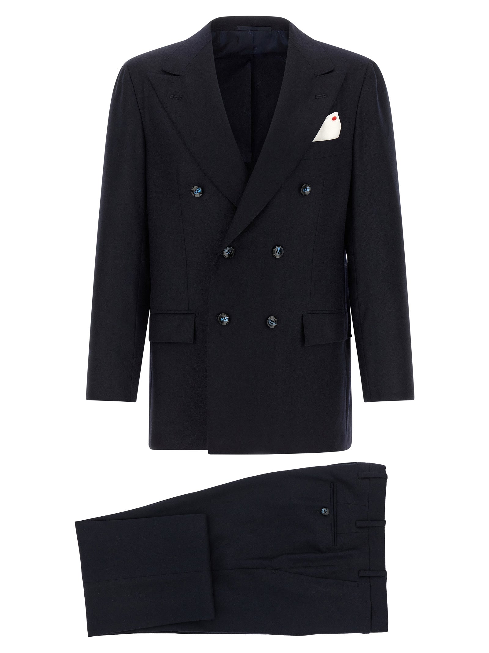 Kiton Blue Virgin Wool Two-Piece Suit