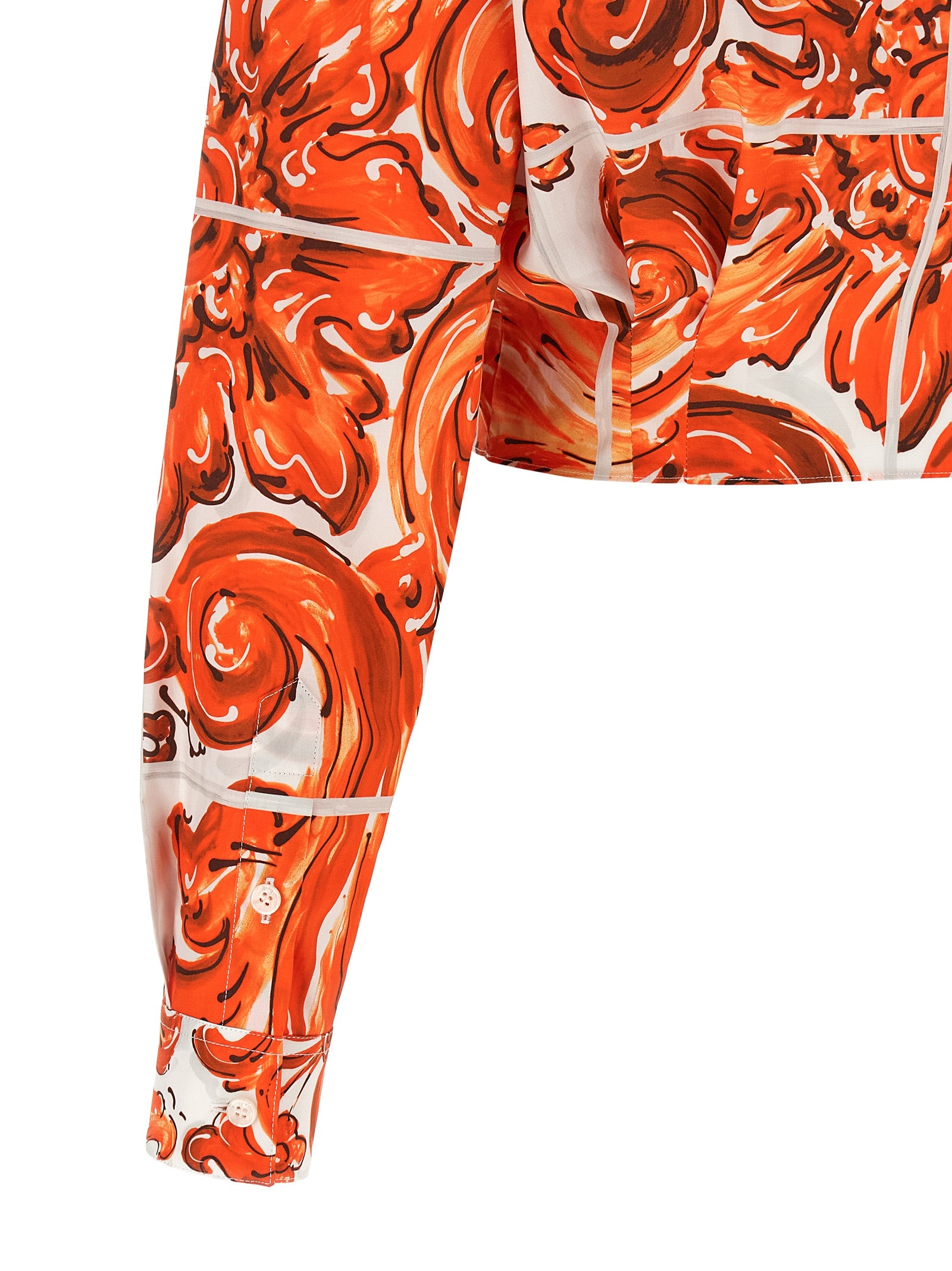 Dolce & Gabbana Orange Cotton Blouse