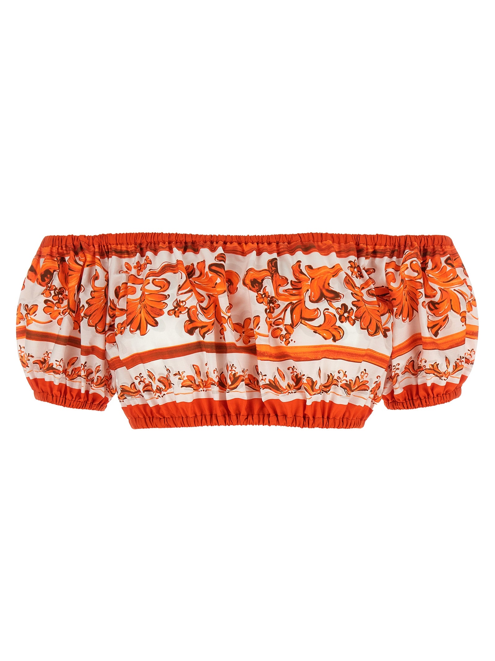 Dolce & Gabbana Orange Cotton Blouse