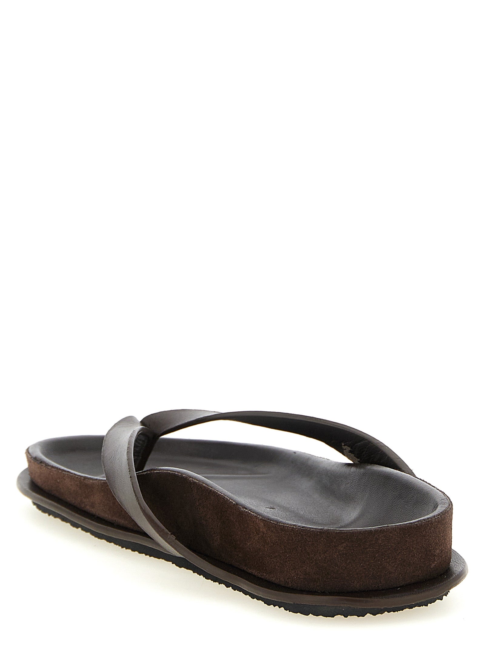 Jacquemus Brown Cowhide Slides