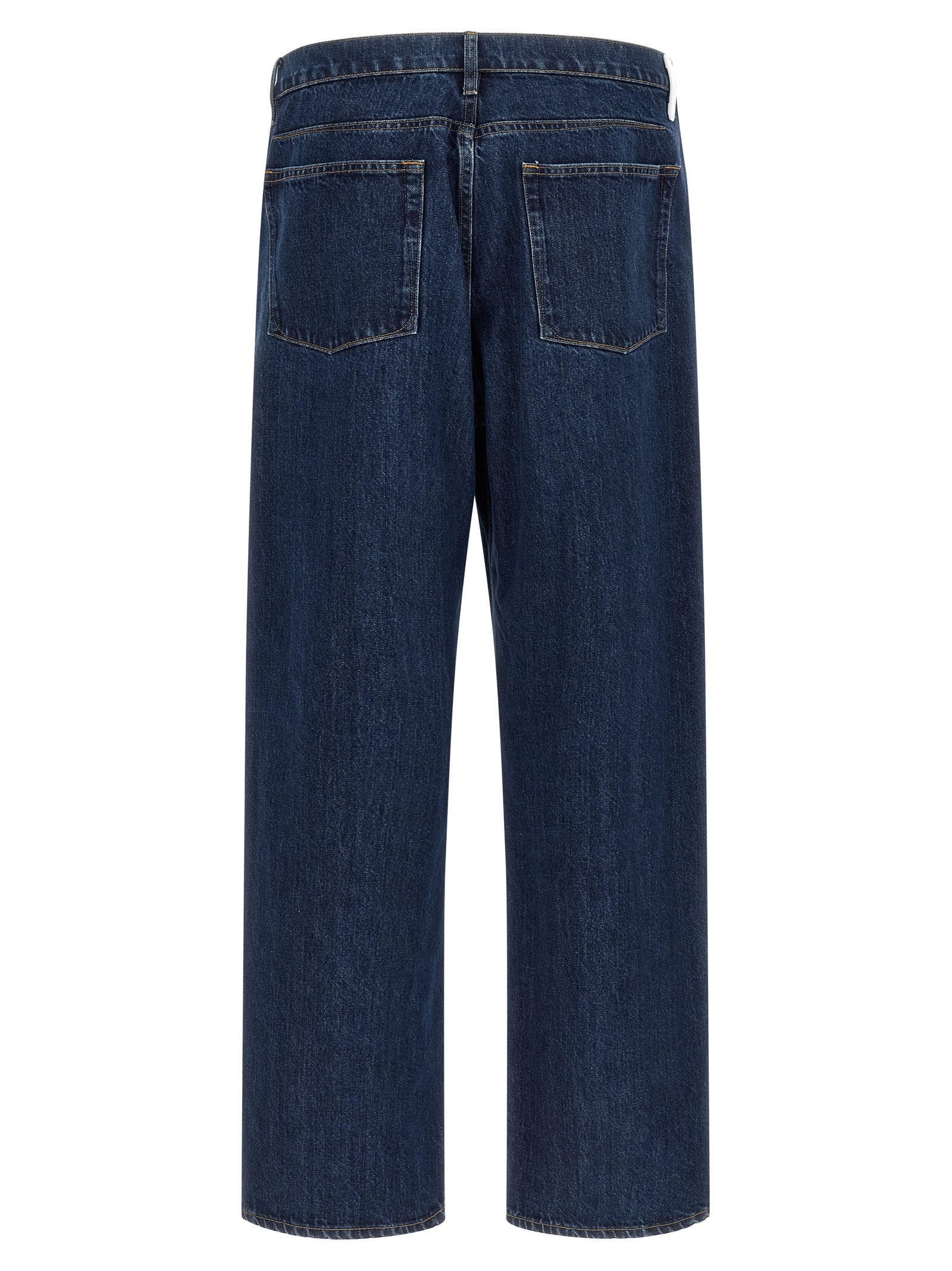 Jil Sander Blue Cotton Straight-Leg Jeans