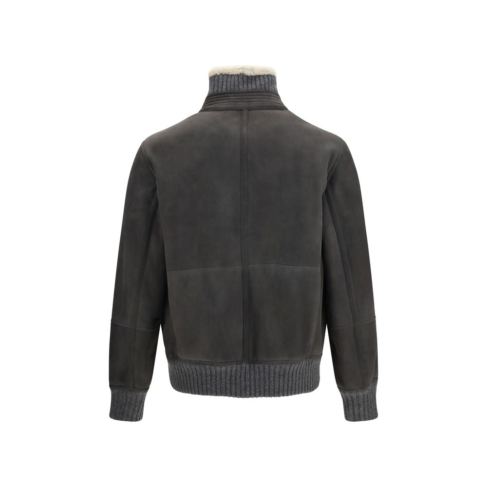 Brunello Cucinelli Gray Wool Oves Aries Full-Length Jacket