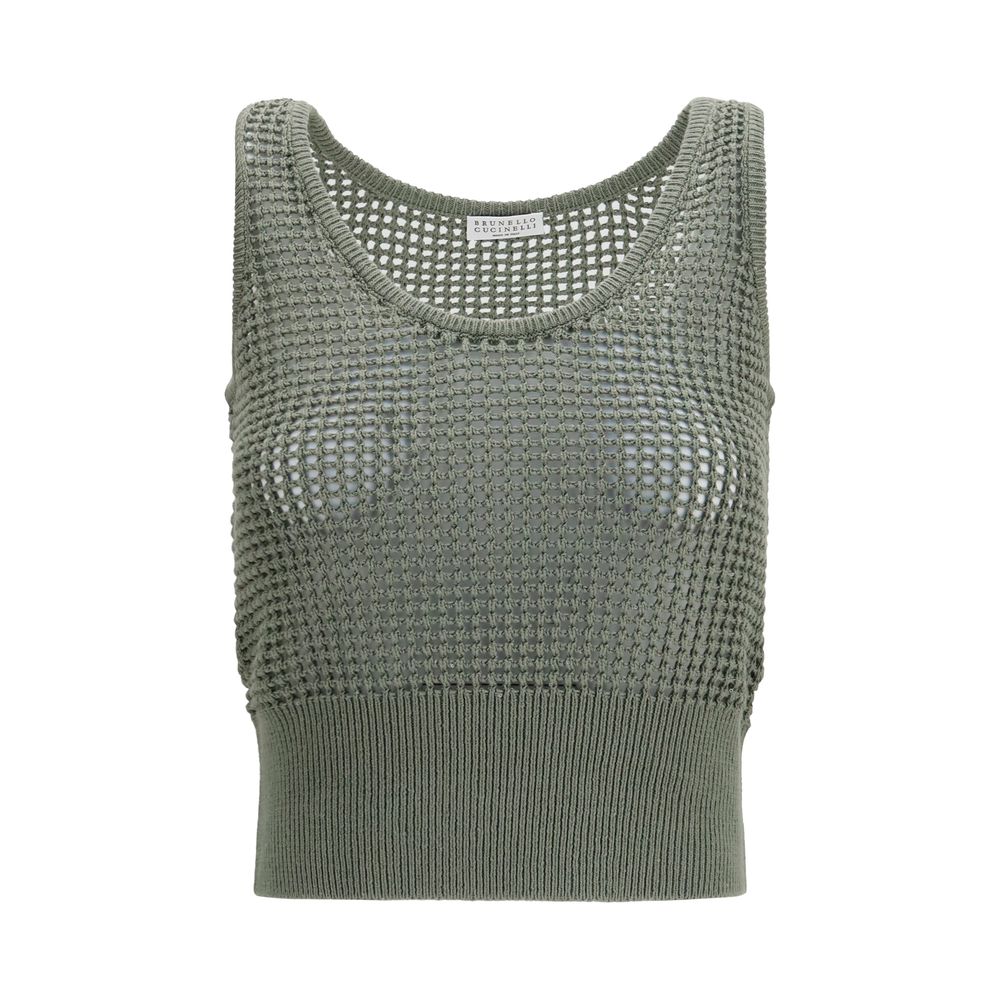 Brunello Cucinelli Bicolor Cotton Tank Tops