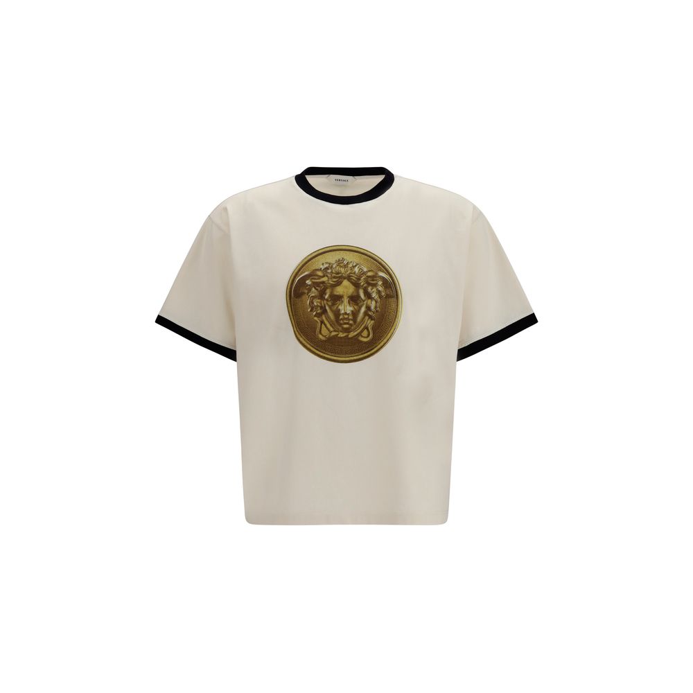 Versace Beige Cotton T-Shirt