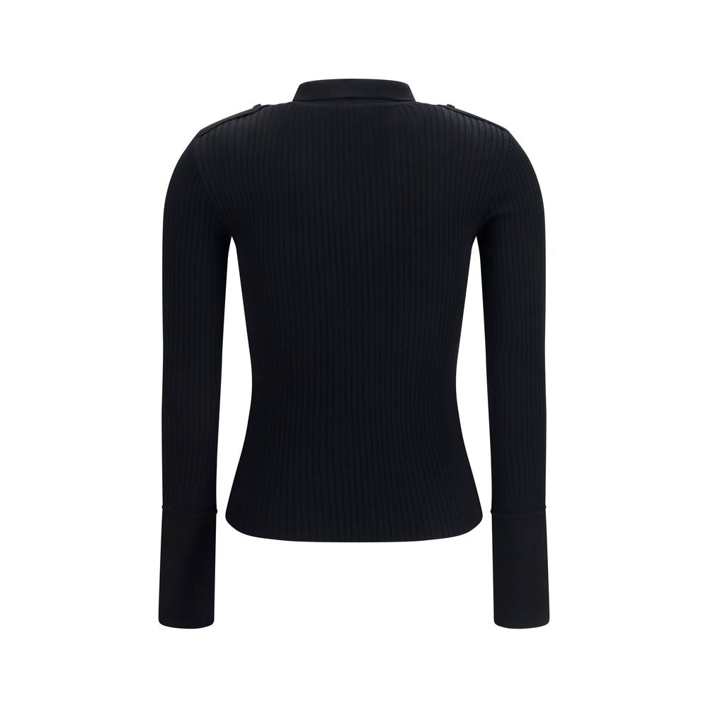 Courrèges Black Viscose Polo Shirt