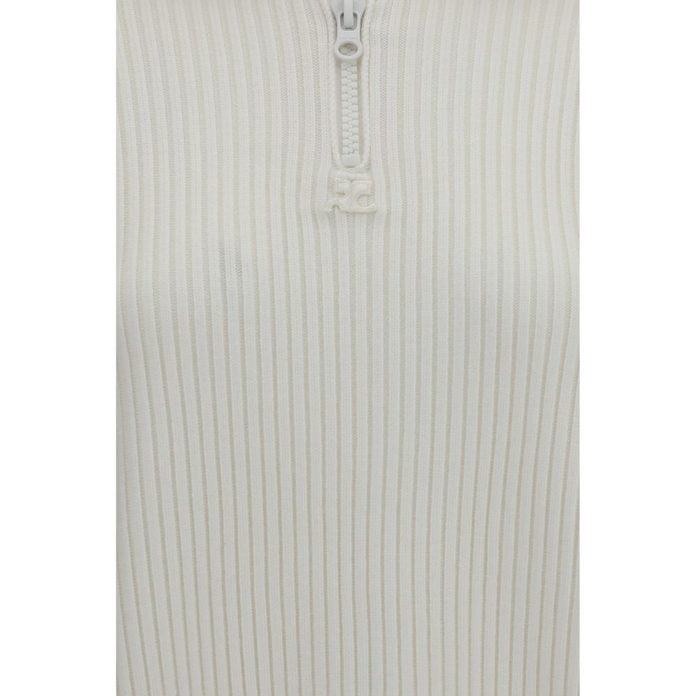Courrèges White Wool Oves Aries Sweatshirt