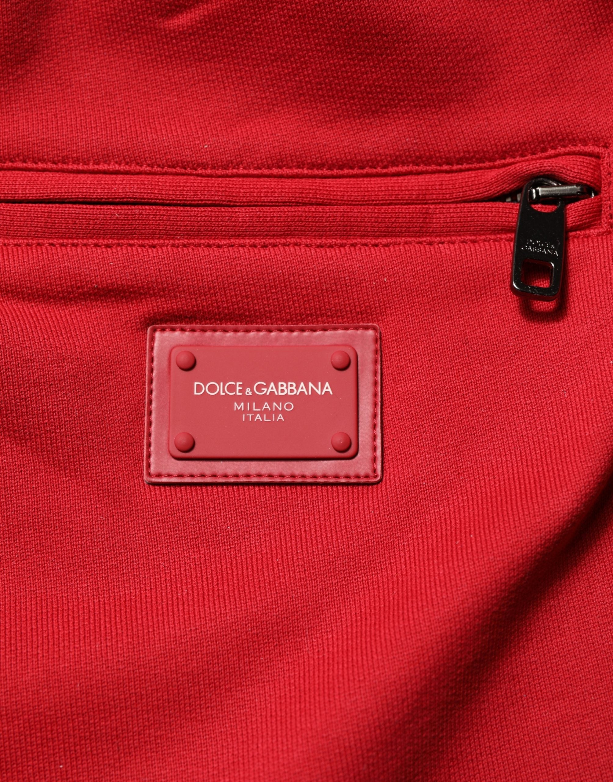 Dolce & Gabbana Red DG Logo Cotton Jogger Men Sweatpants Pants