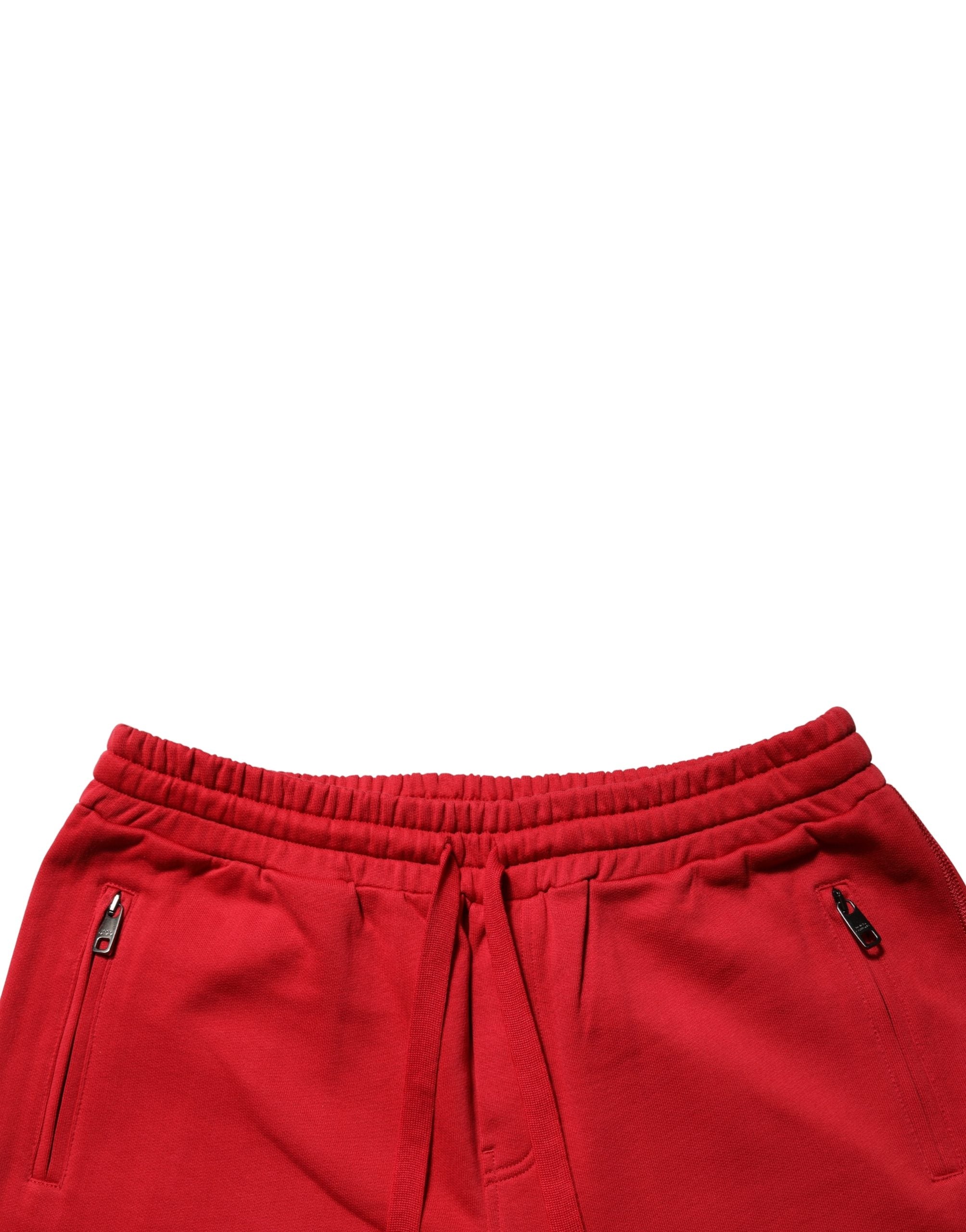 Dolce & Gabbana Red DG Logo Cotton Jogger Men Sweatpants Pants