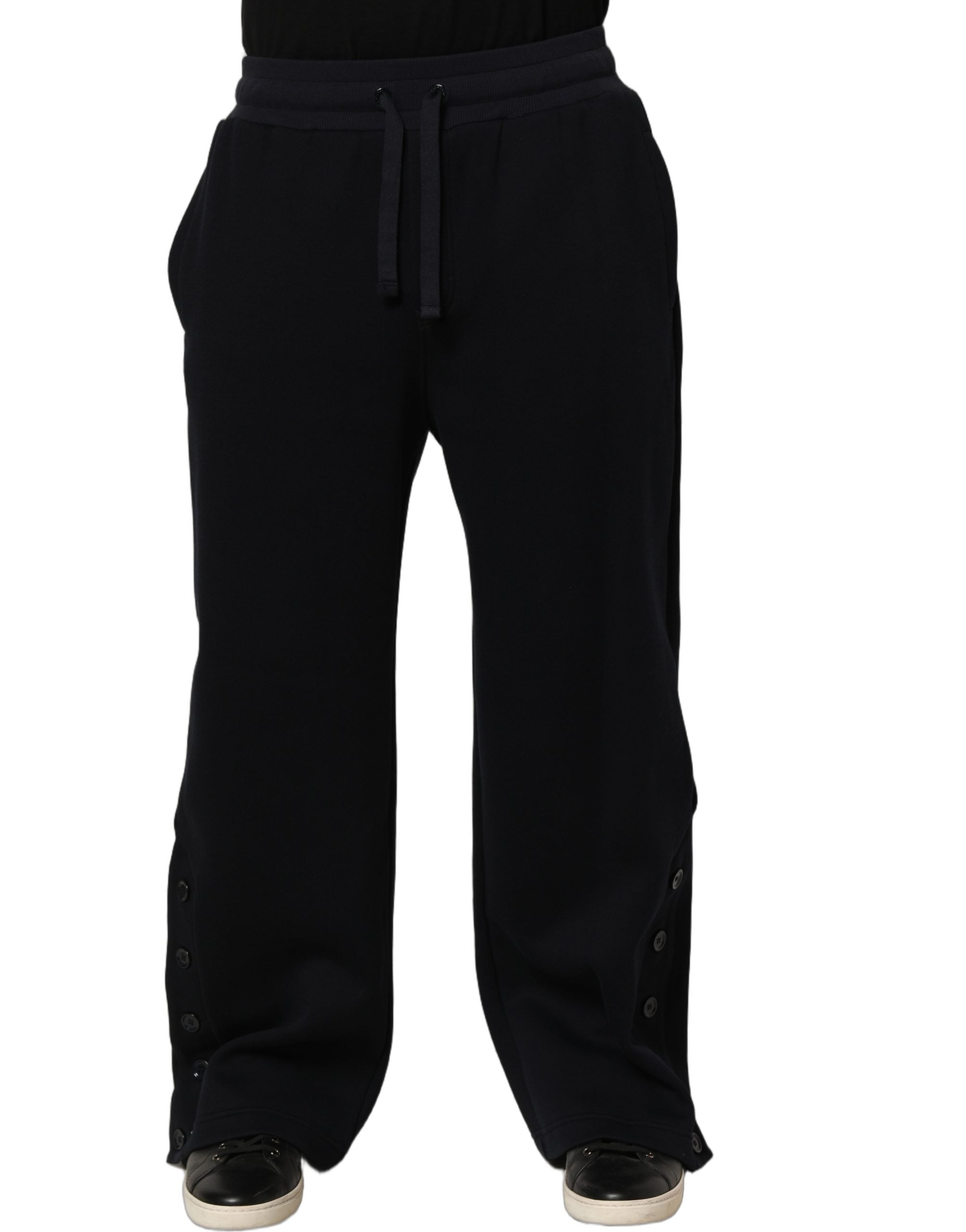 Dolce & Gabbana Black Drawstring Viscose Jogger Men Sweatpants Pants