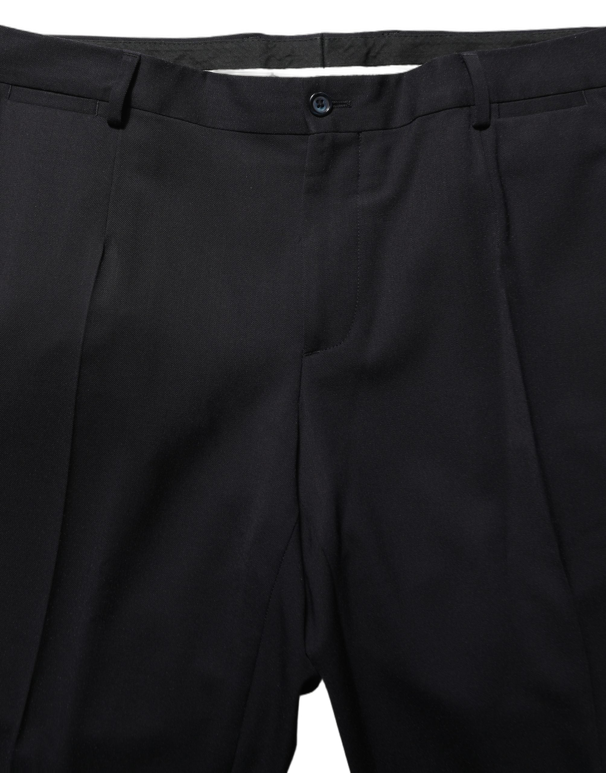 Dolce & Gabbana Black Wool Slim Fit Formal Men 2 Piece Suit