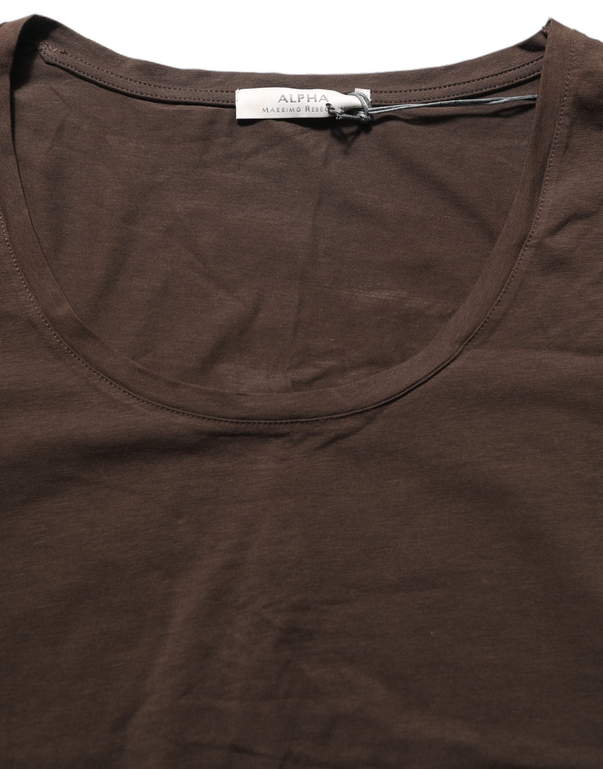 Alpha Massimo Rebecchi Brown Long Sleeves Round Neck Top