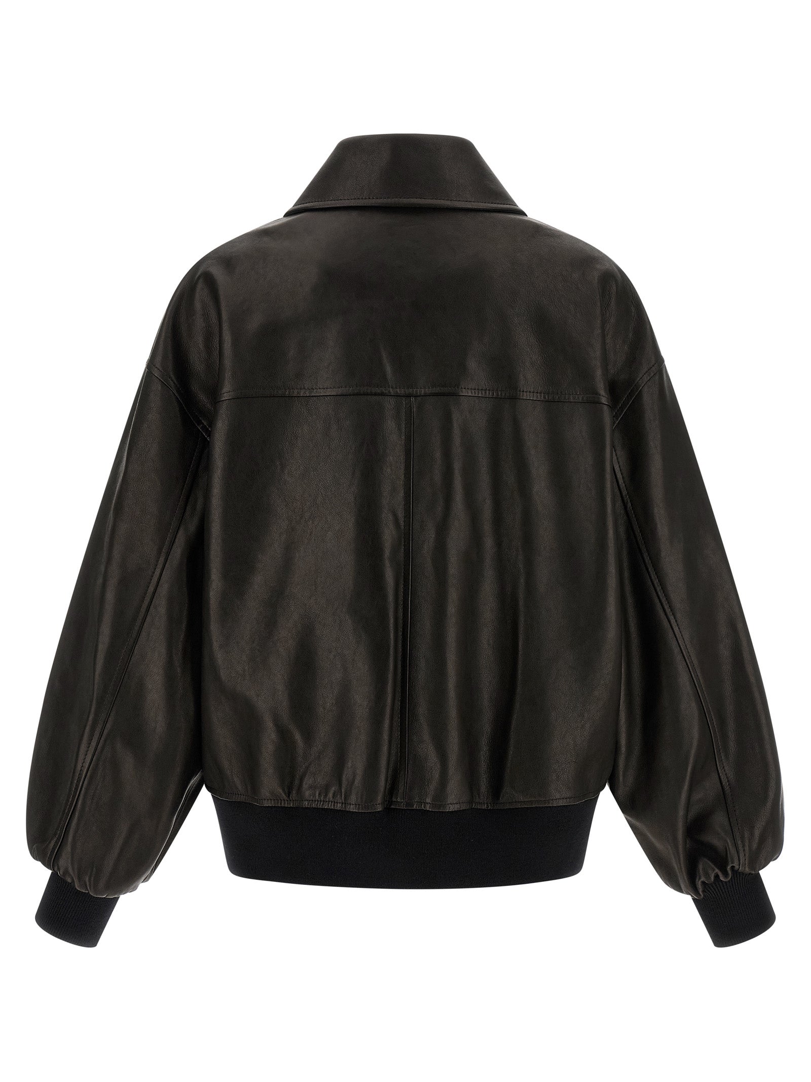 Khaite Black Lamb Leather Leather Jacket