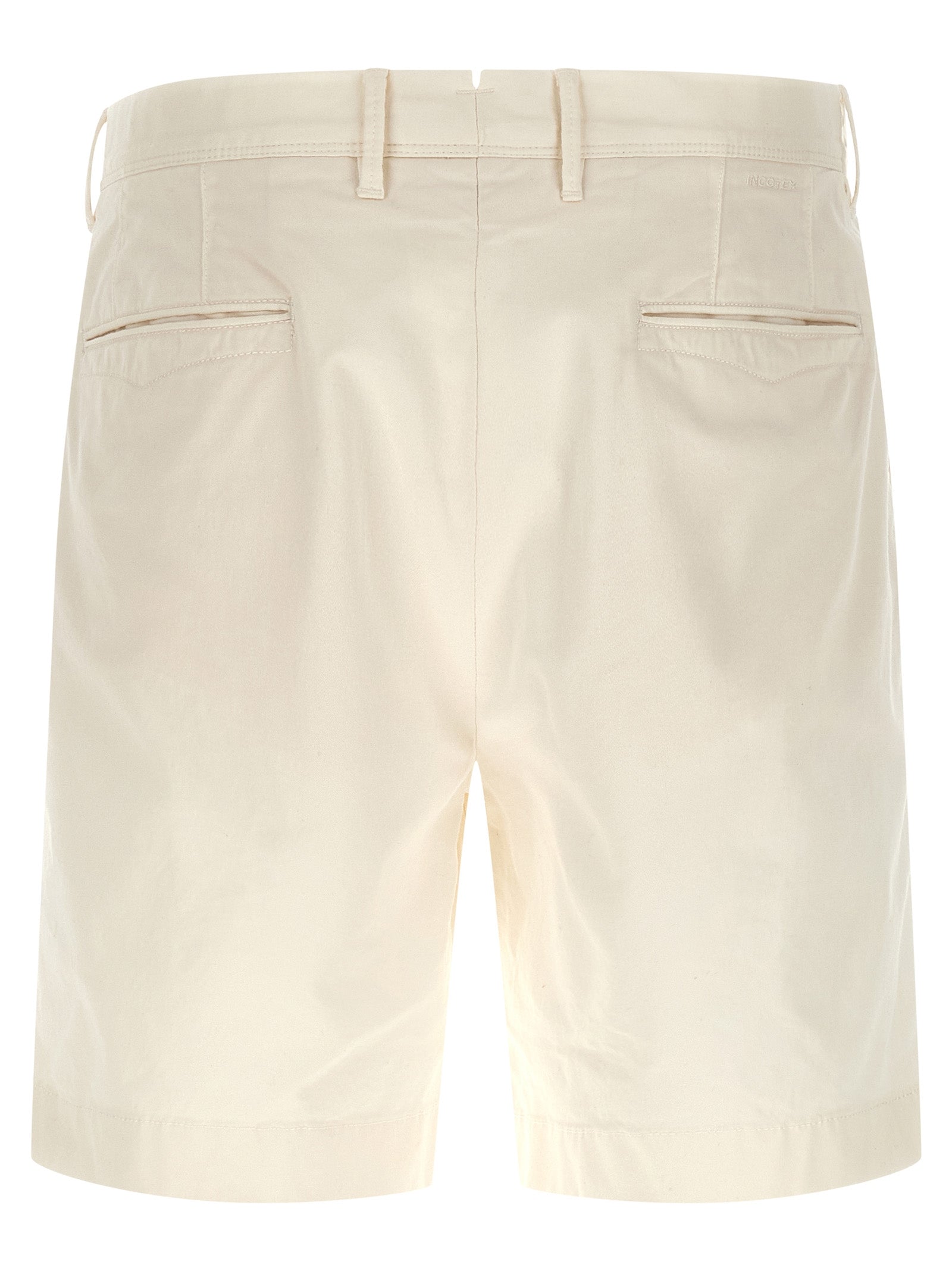 Incotex White Cotton Bermuda Shorts