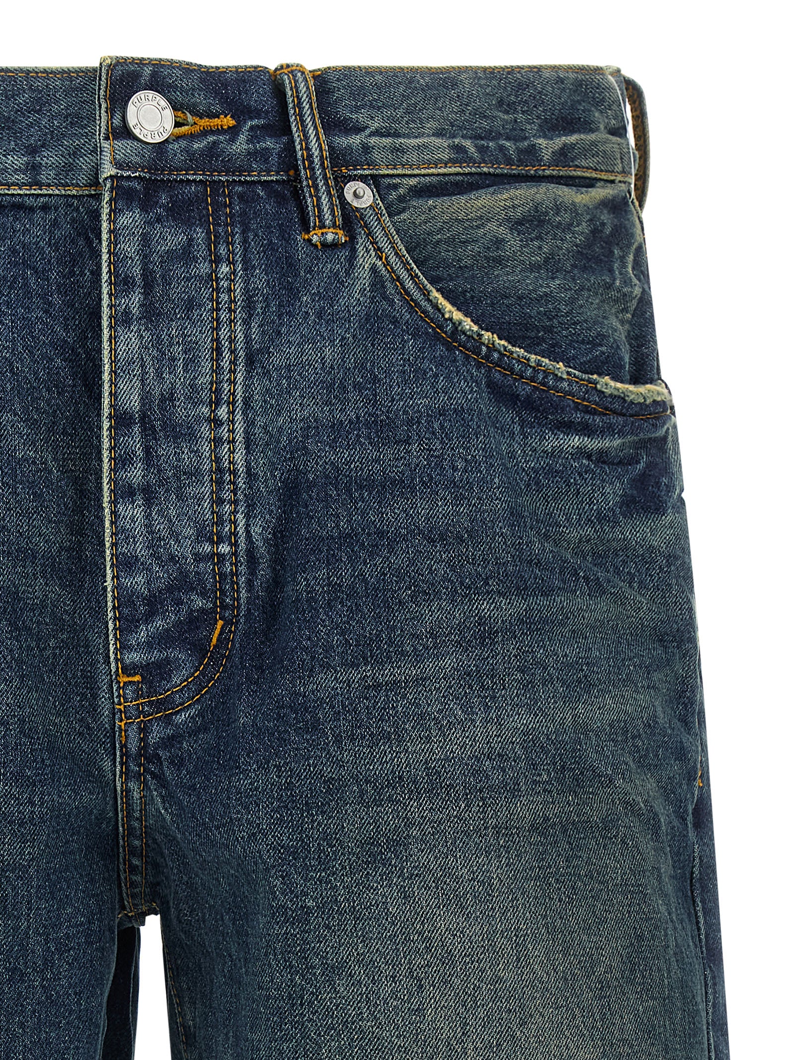 PURPLE Blue Cotton Bermuda Shorts