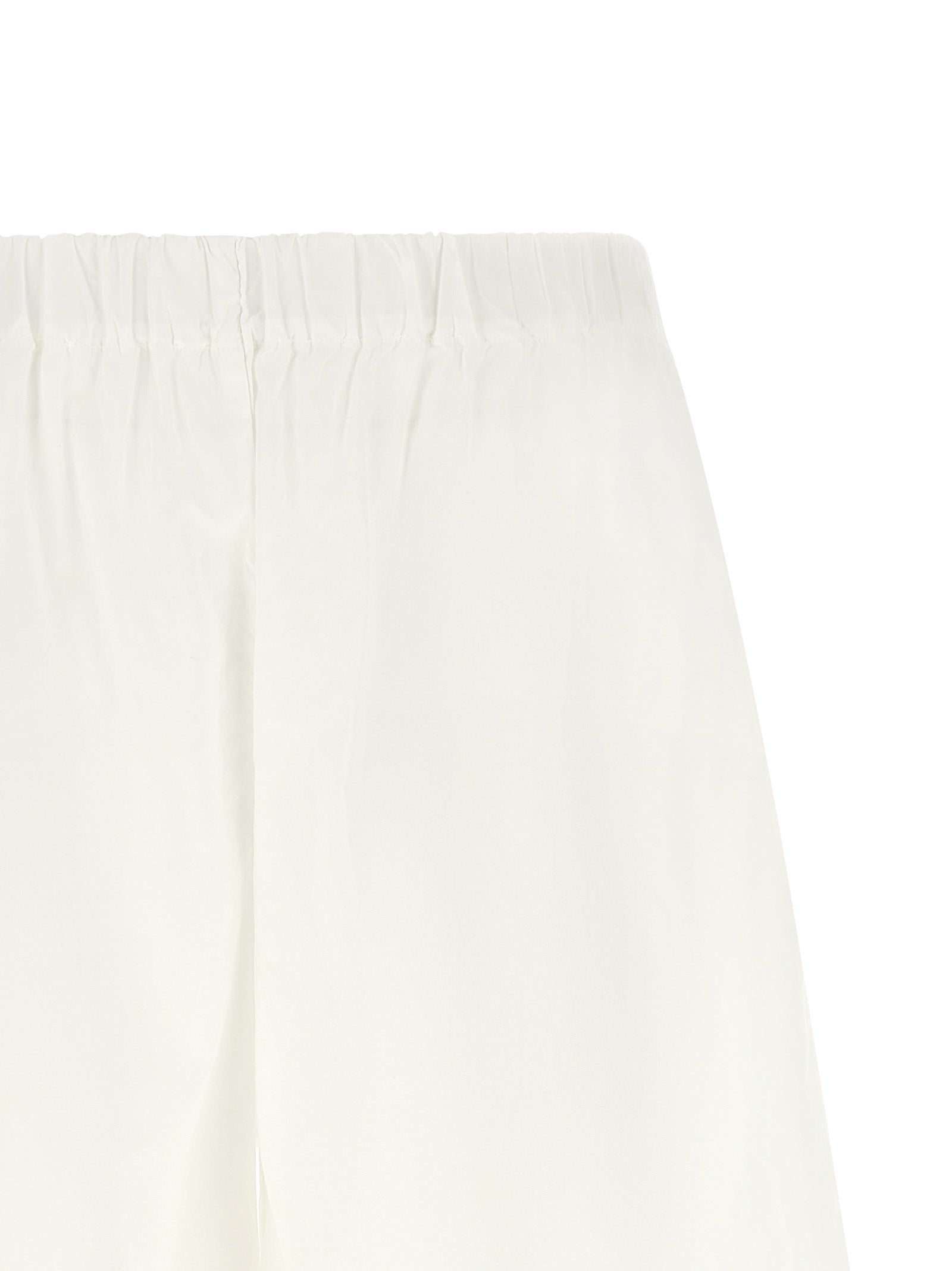 XACUS White Cotton Bermuda Shorts