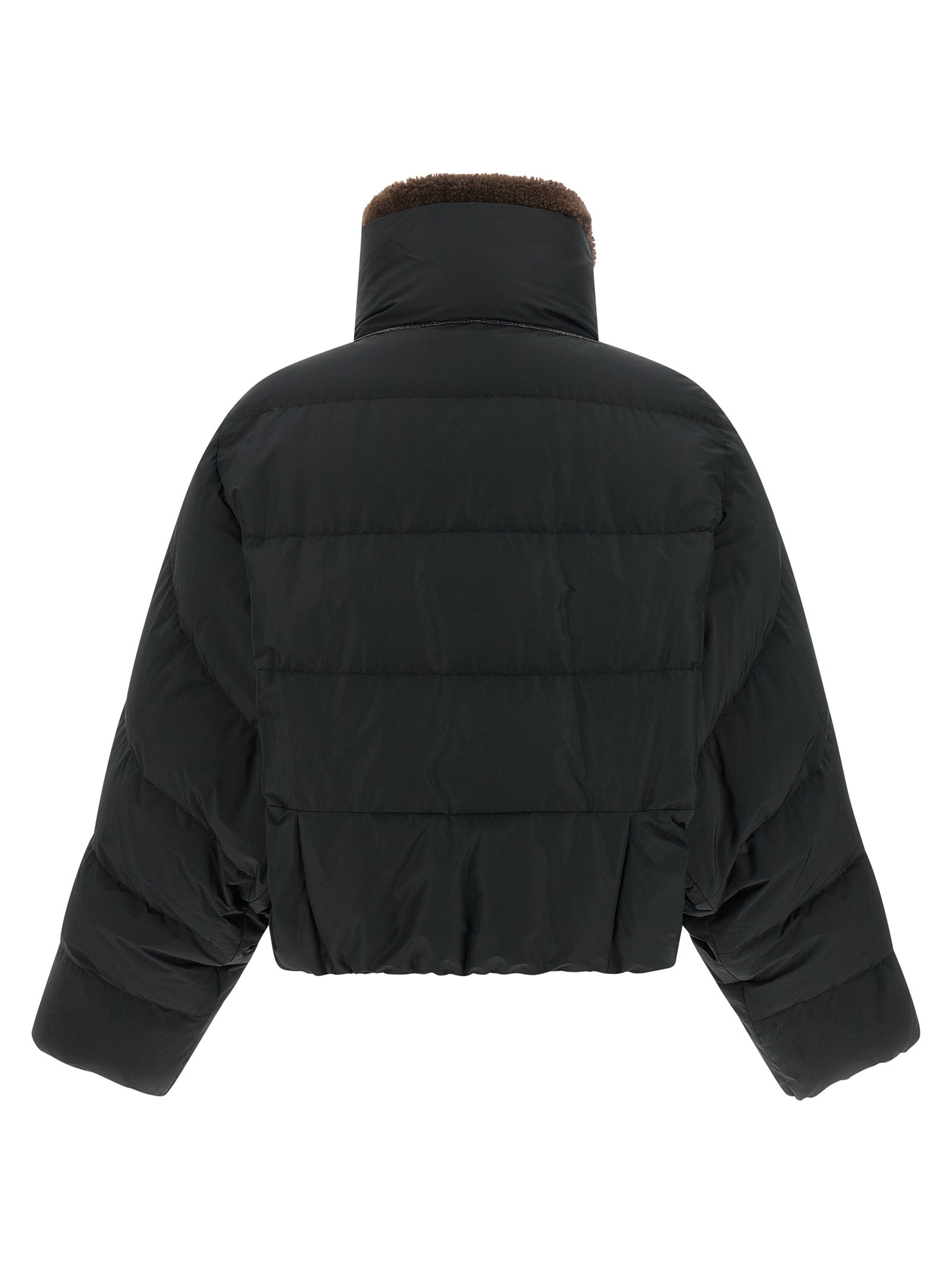 Brunello Cucinelli Black Cotton Full-Length Jacket