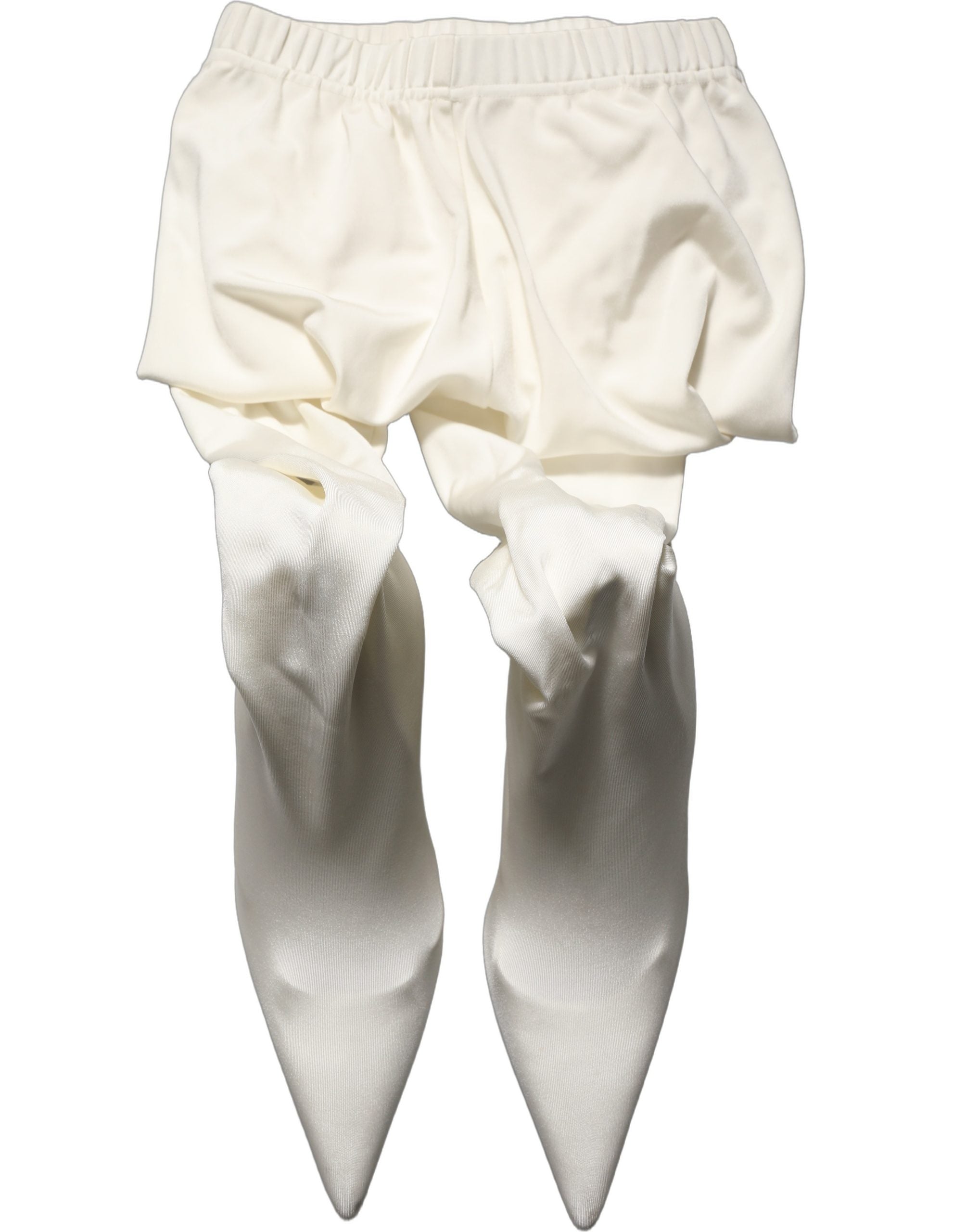 Dolce & Gabbana White High Heels Pumps Jersey Tights Shoes
