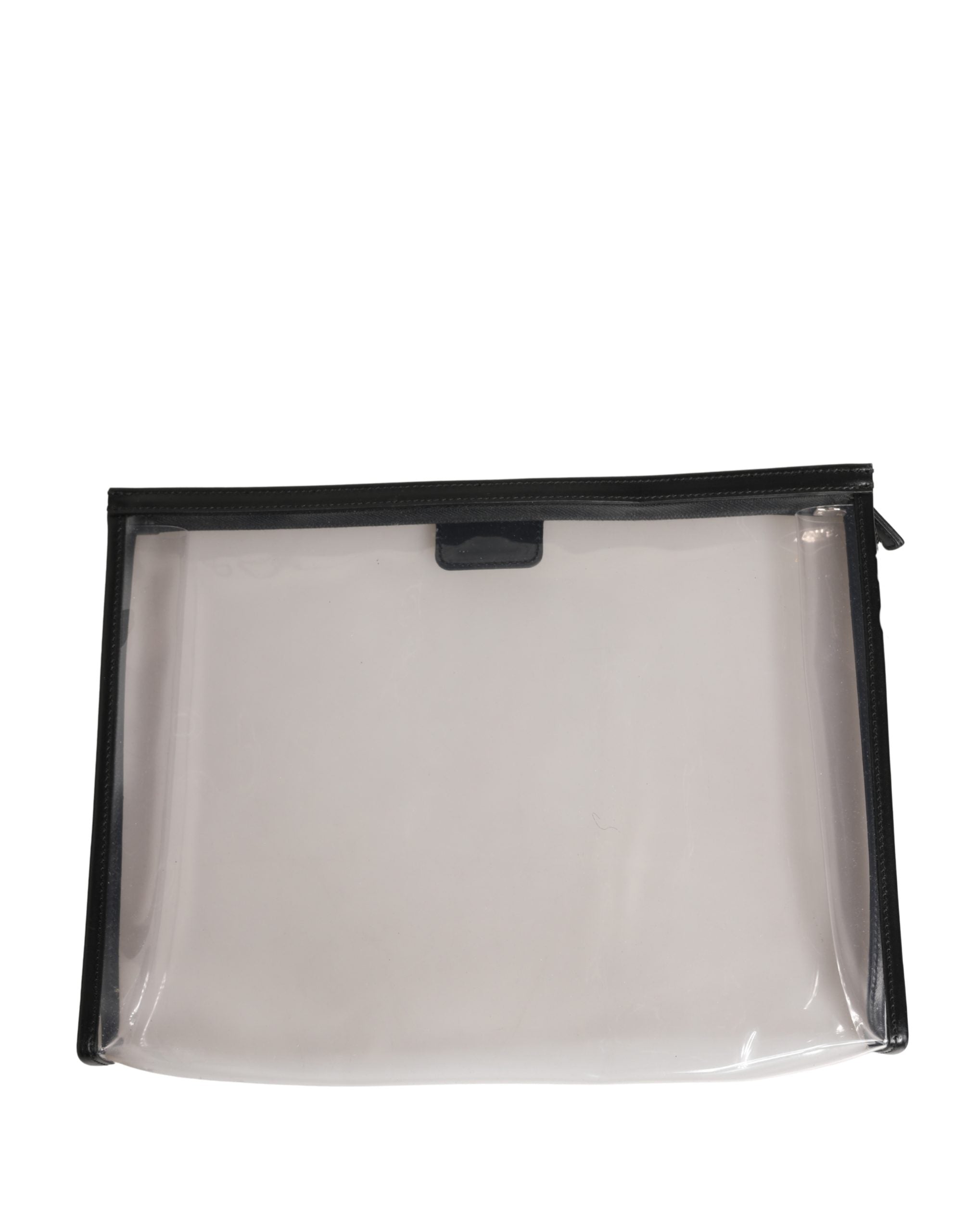 Dolce & Gabbana Transparent PVC Clutch Pouch Purse Branded Logo Plaque Bag