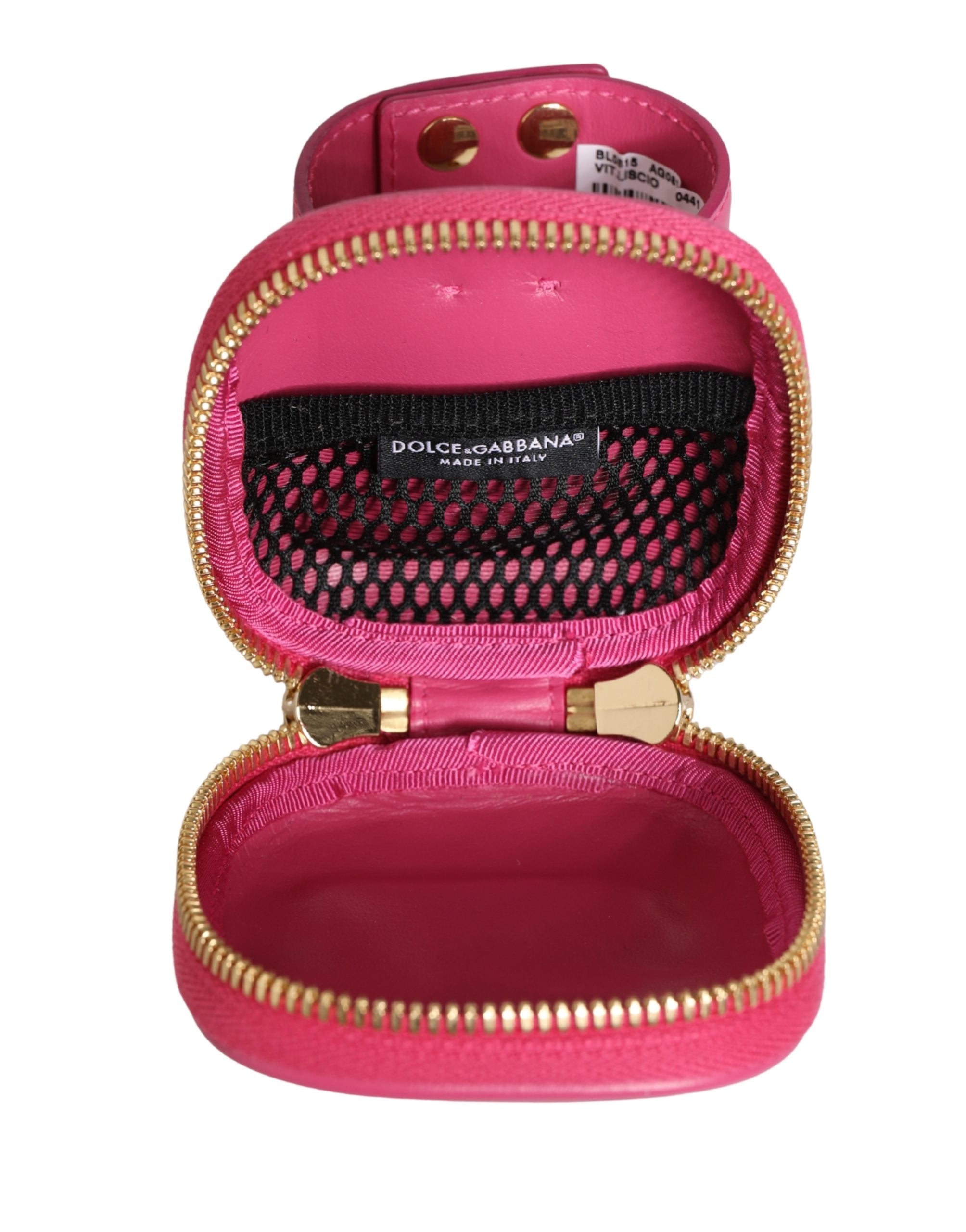 Dolce & Gabbana Pink Calf Leather DG Logo MULTIFUNCTIONAL KIT Borse Bag