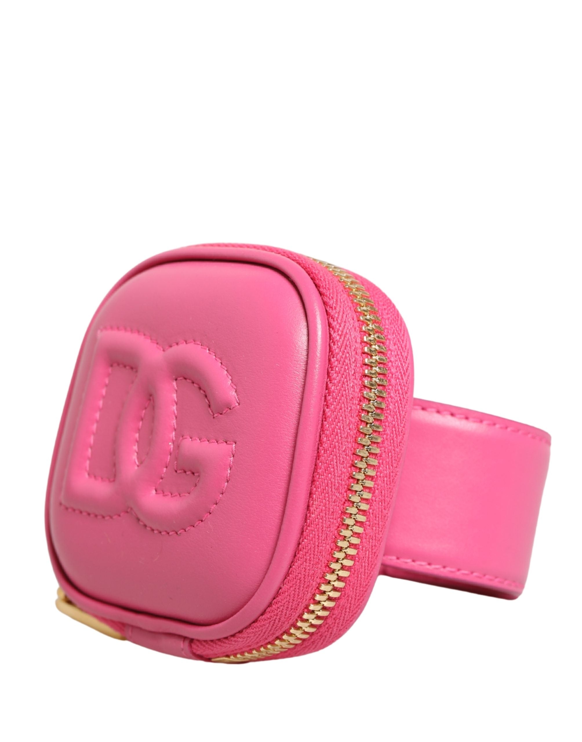 Dolce & Gabbana Pink Calf Leather DG Logo MULTIFUNCTIONAL KIT Borse Bag