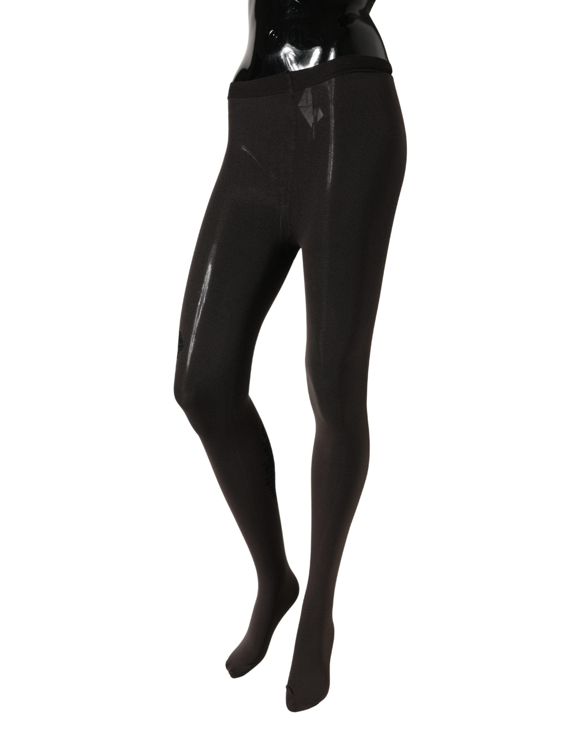 Dolce & Gabbana Black Nylon Tights Stocking Pantyhose Women Socks