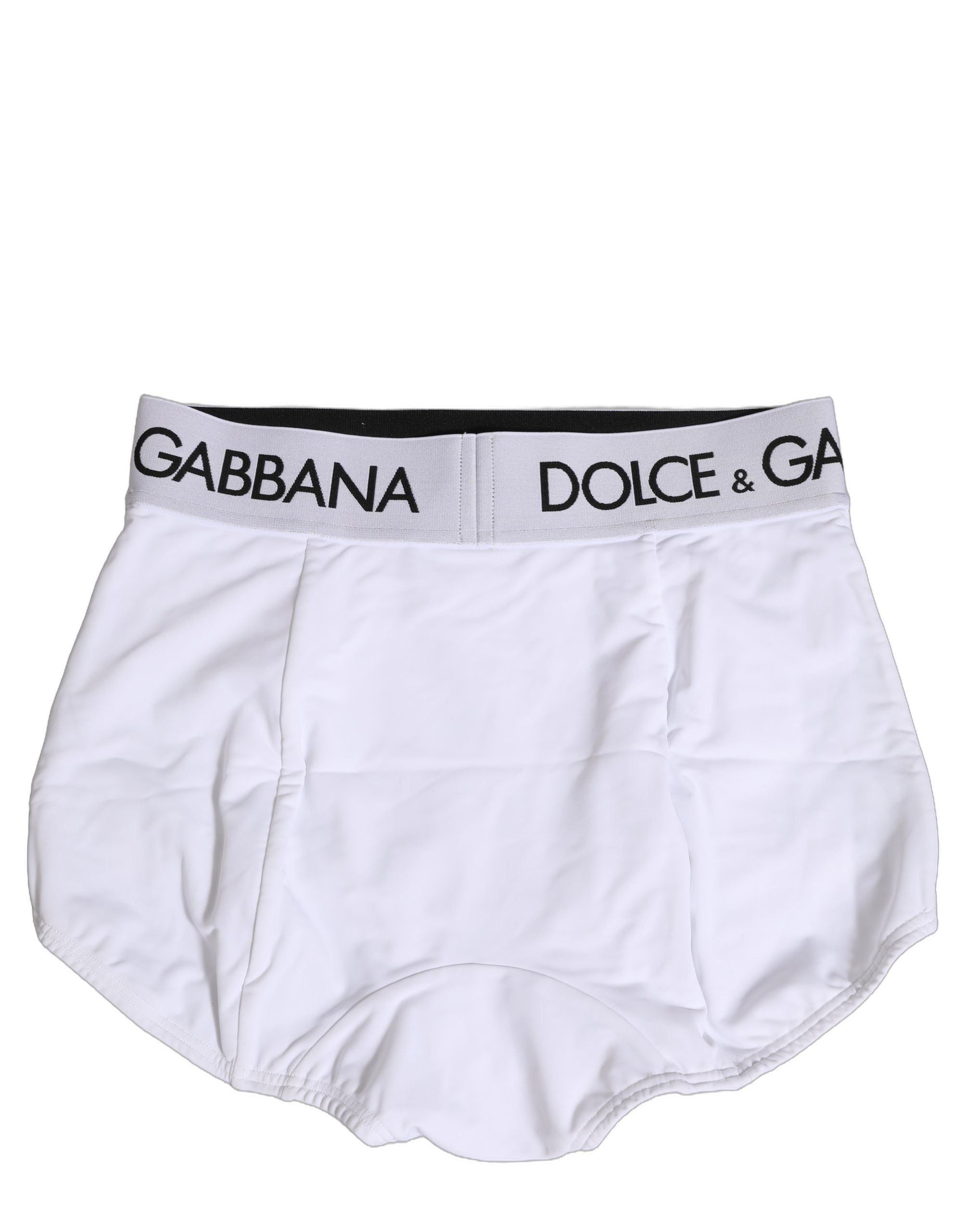 Dolce & Gabbana White Logo Waistband Coulotte Panty Underwear
