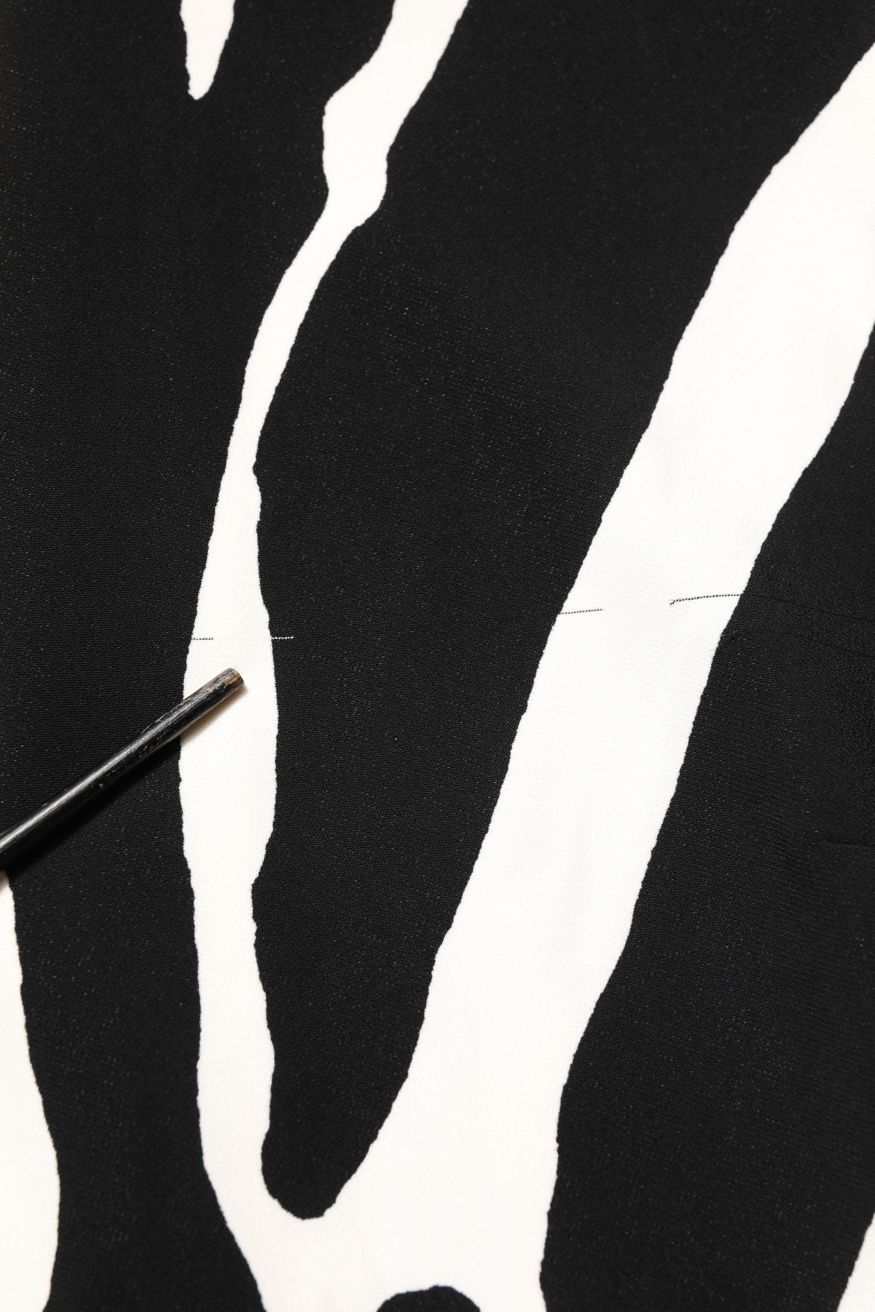 Dolce & Gabbana Black White Zebra Print Viscose Mini Dress