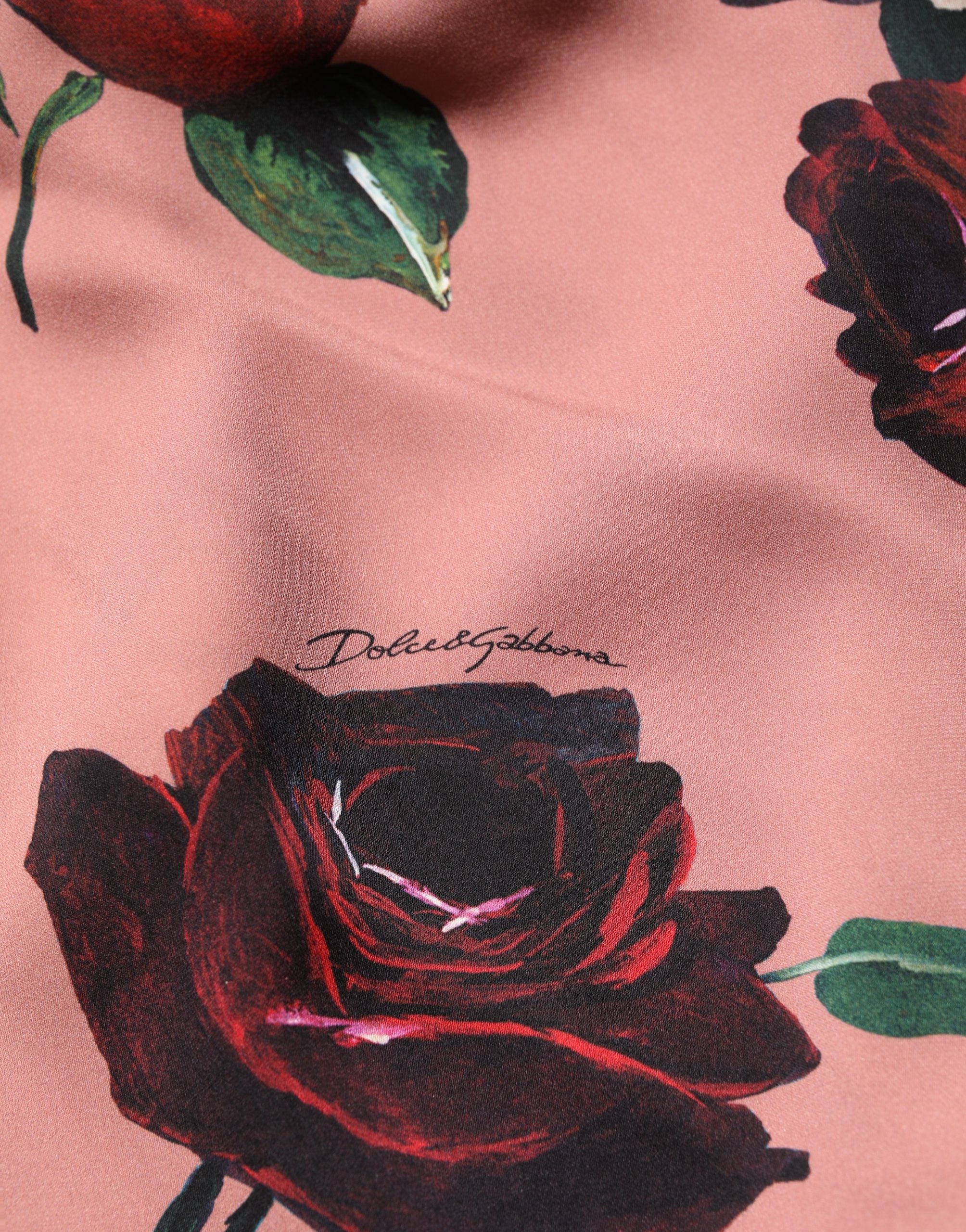 Dolce & Gabbana Dusty Pink Silk Floral Strapless Maxi Dress