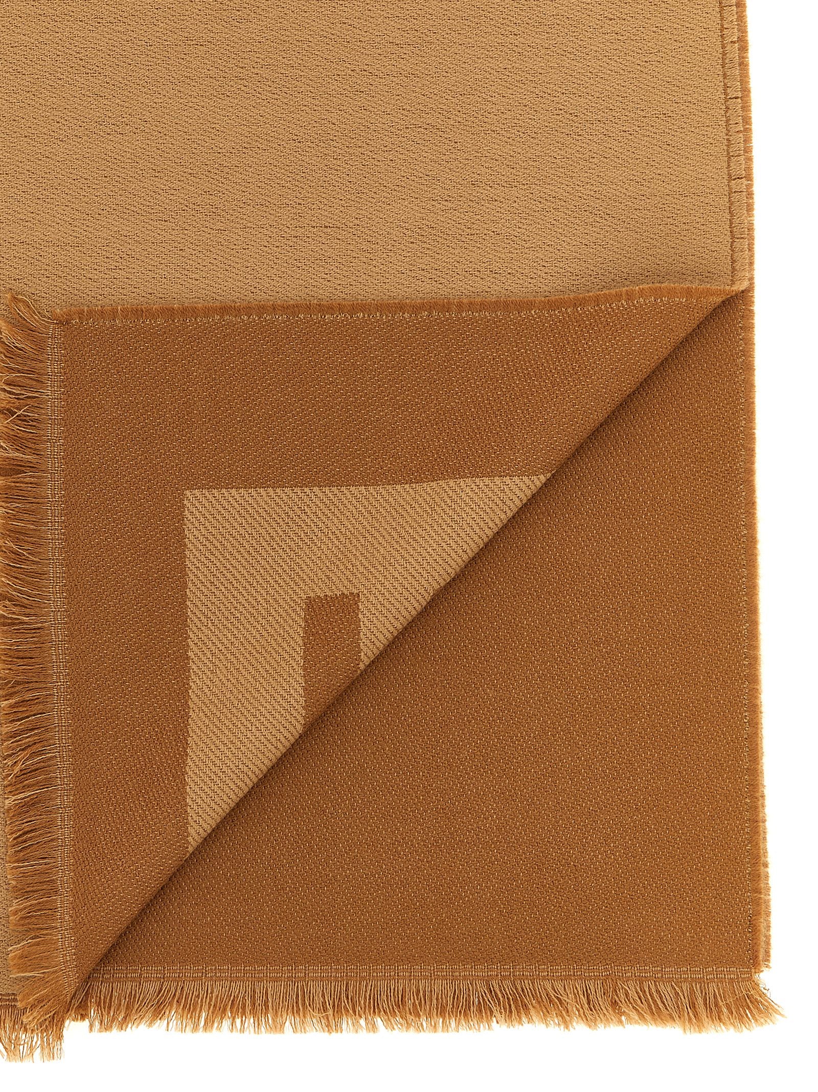 Fendi Brown Virgin Wool Foulard