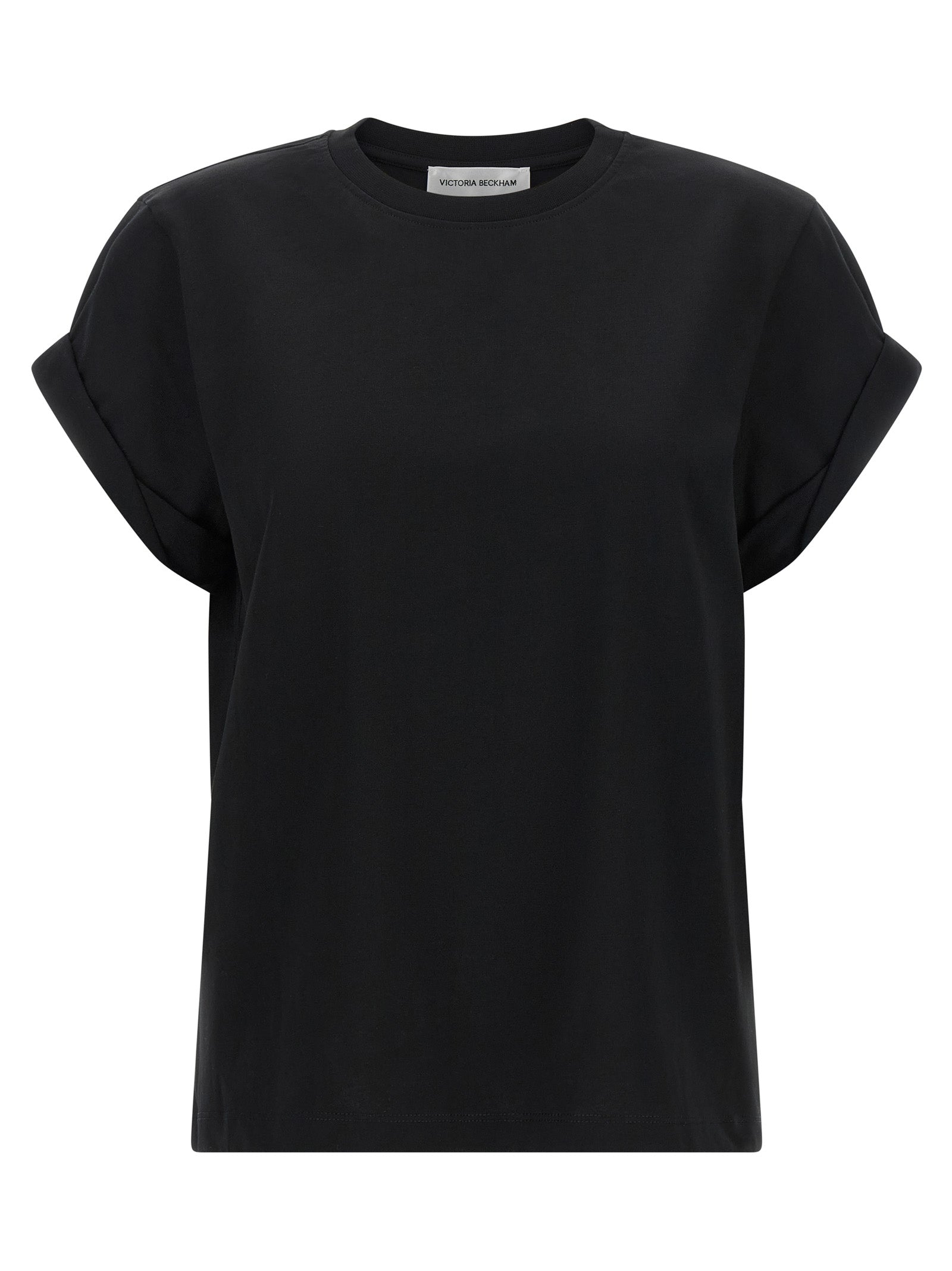 Victoria Beckham Black Cotton T-Shirt