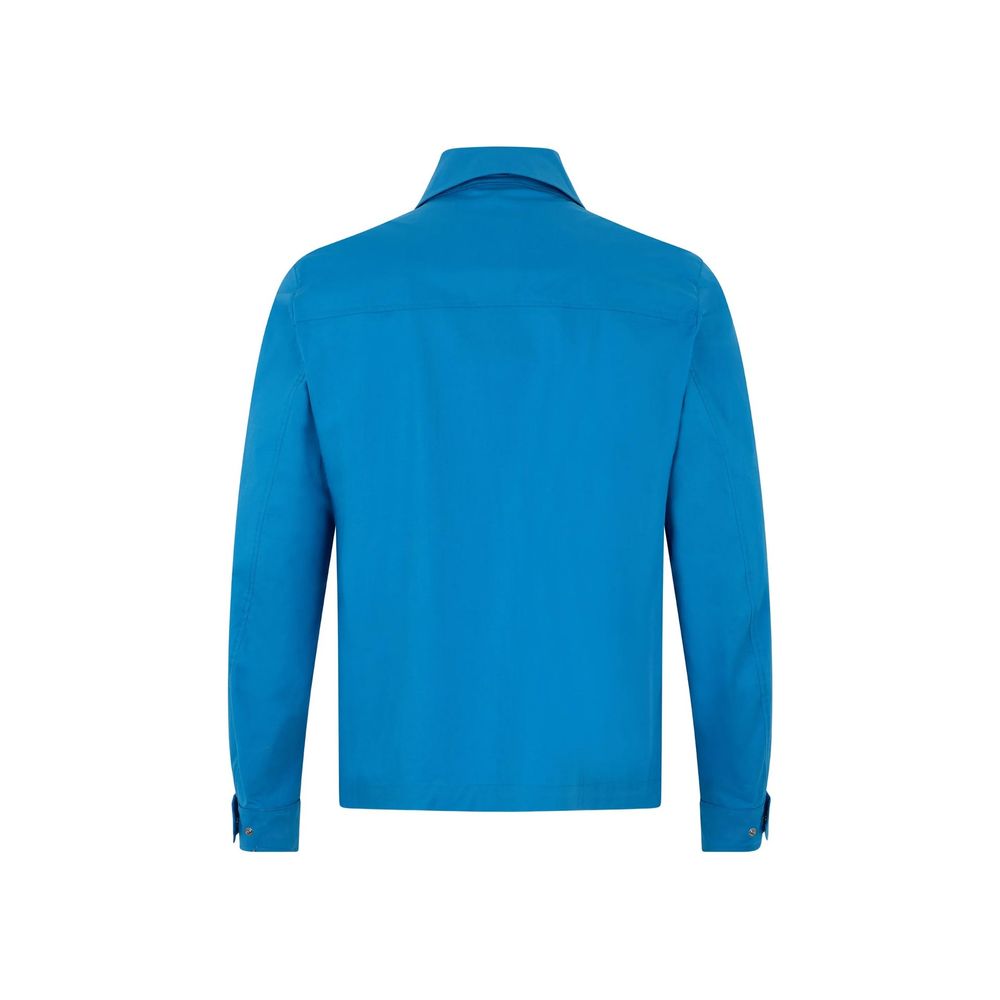 Herno Blue Cotton Shell Jacket