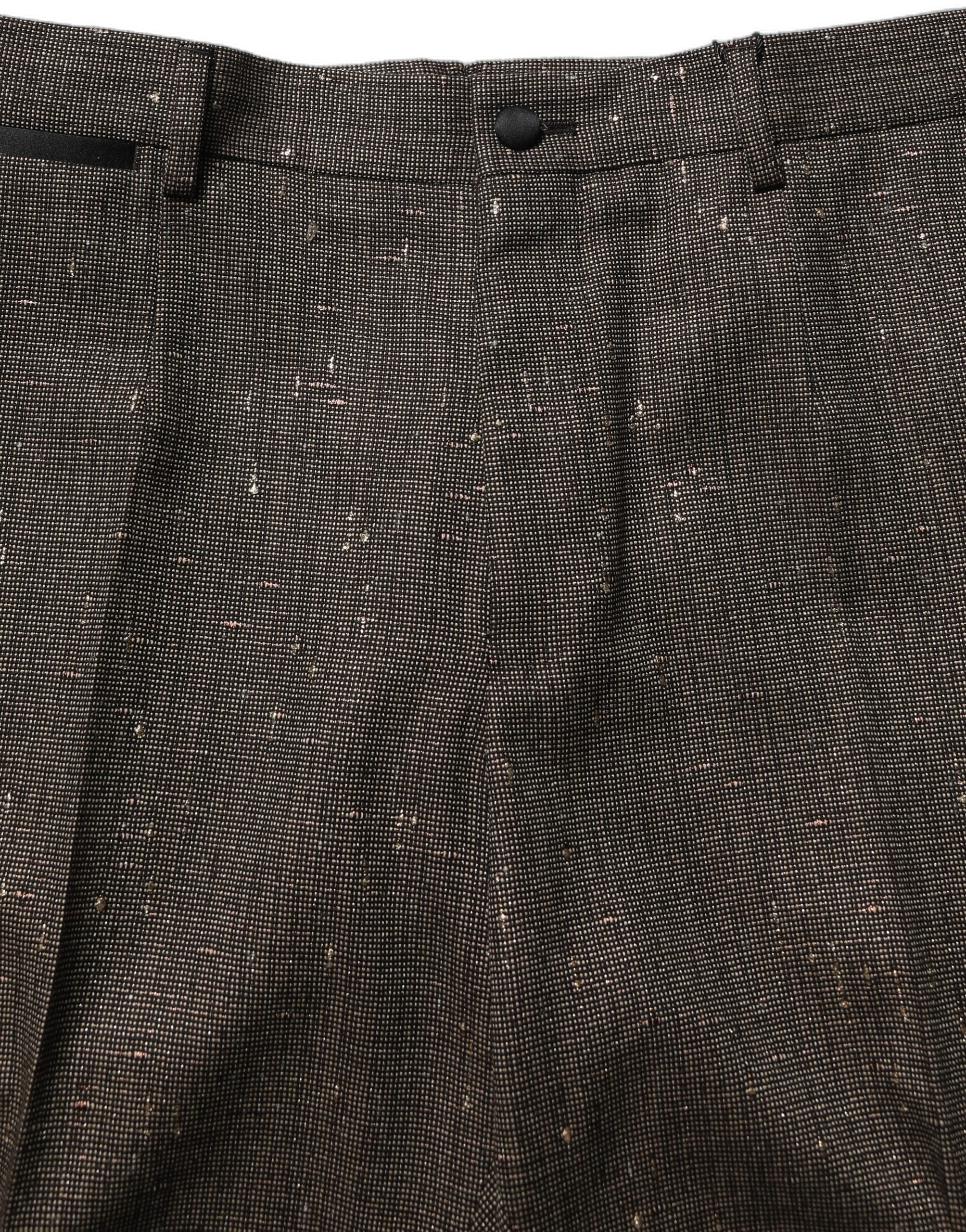 Dolce & Gabbana Dark Brown HighWaist Tapered Trouser Pants