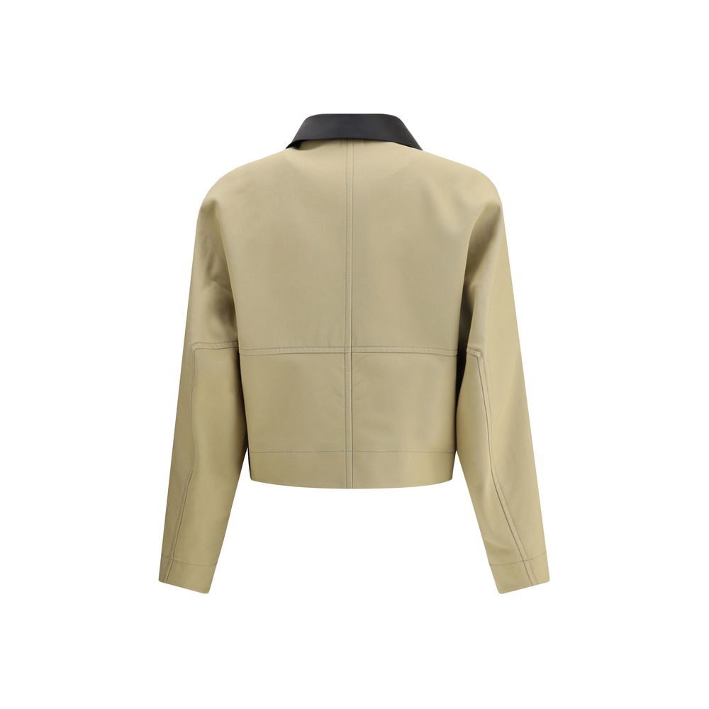 Givenchy Beige Cotton Leather Jacket