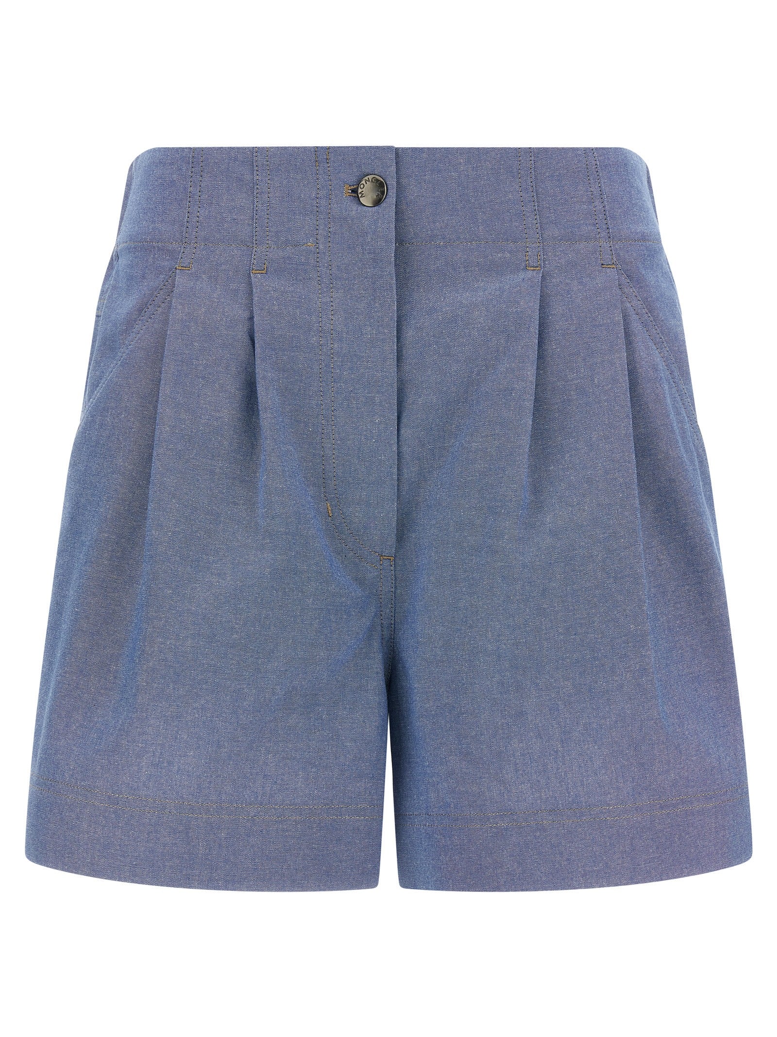 Moncler Grenoble Blue Cotton Bermuda Shorts