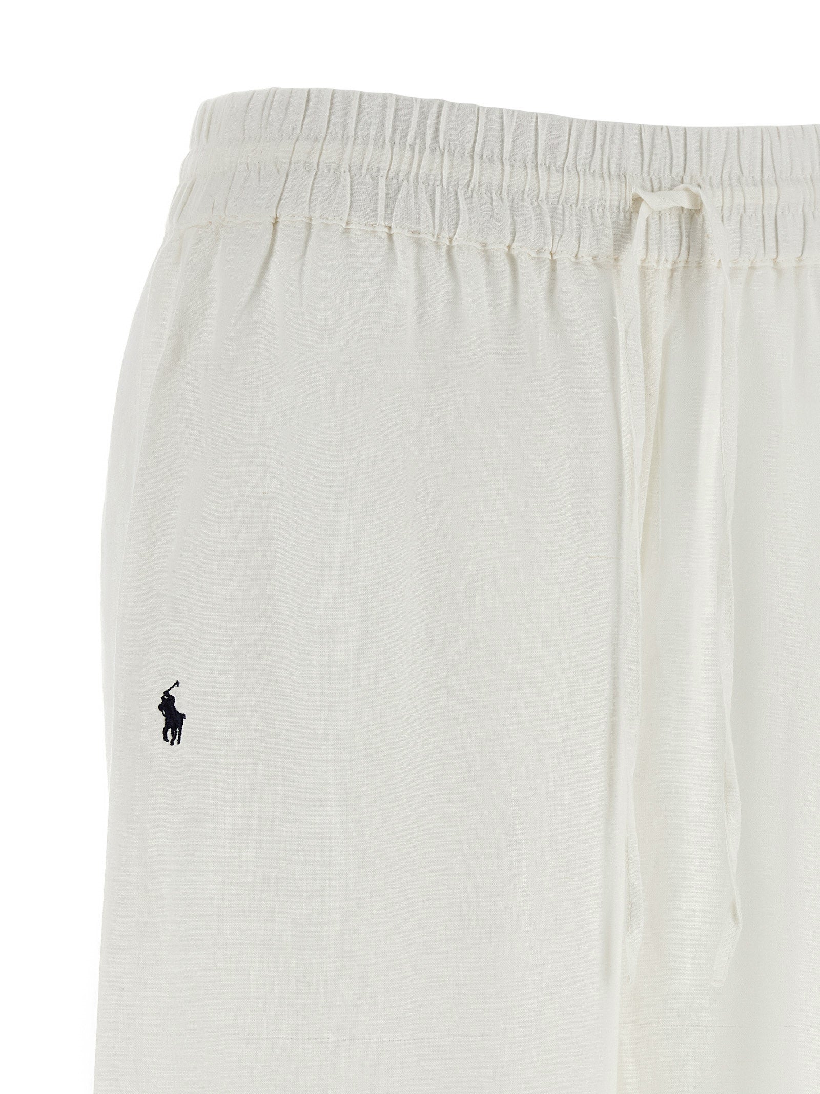 Polo Ralph Lauren White Linen Casual Pants